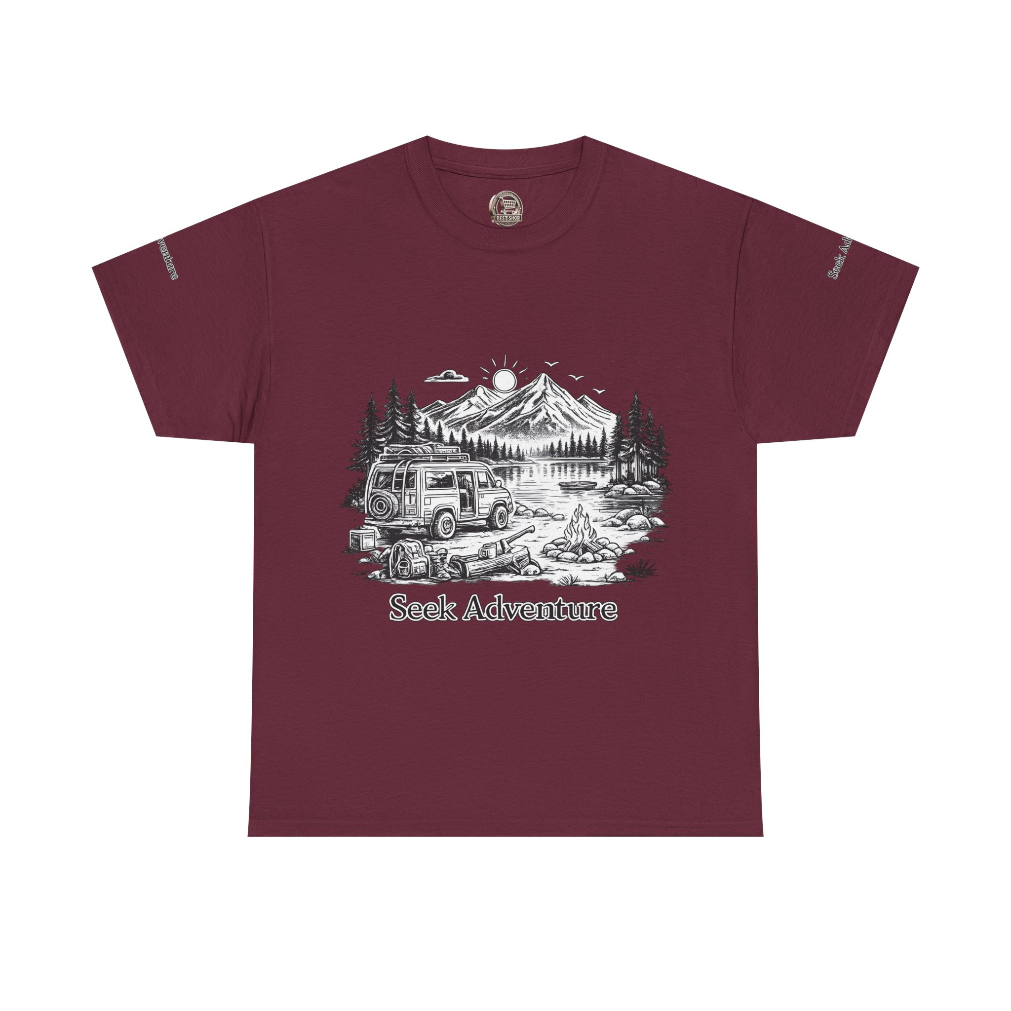 1386562327090880772_2048.jpeg Unisex Heavy Cotton Tee — "Seek Adventure" Design Minimal-Line