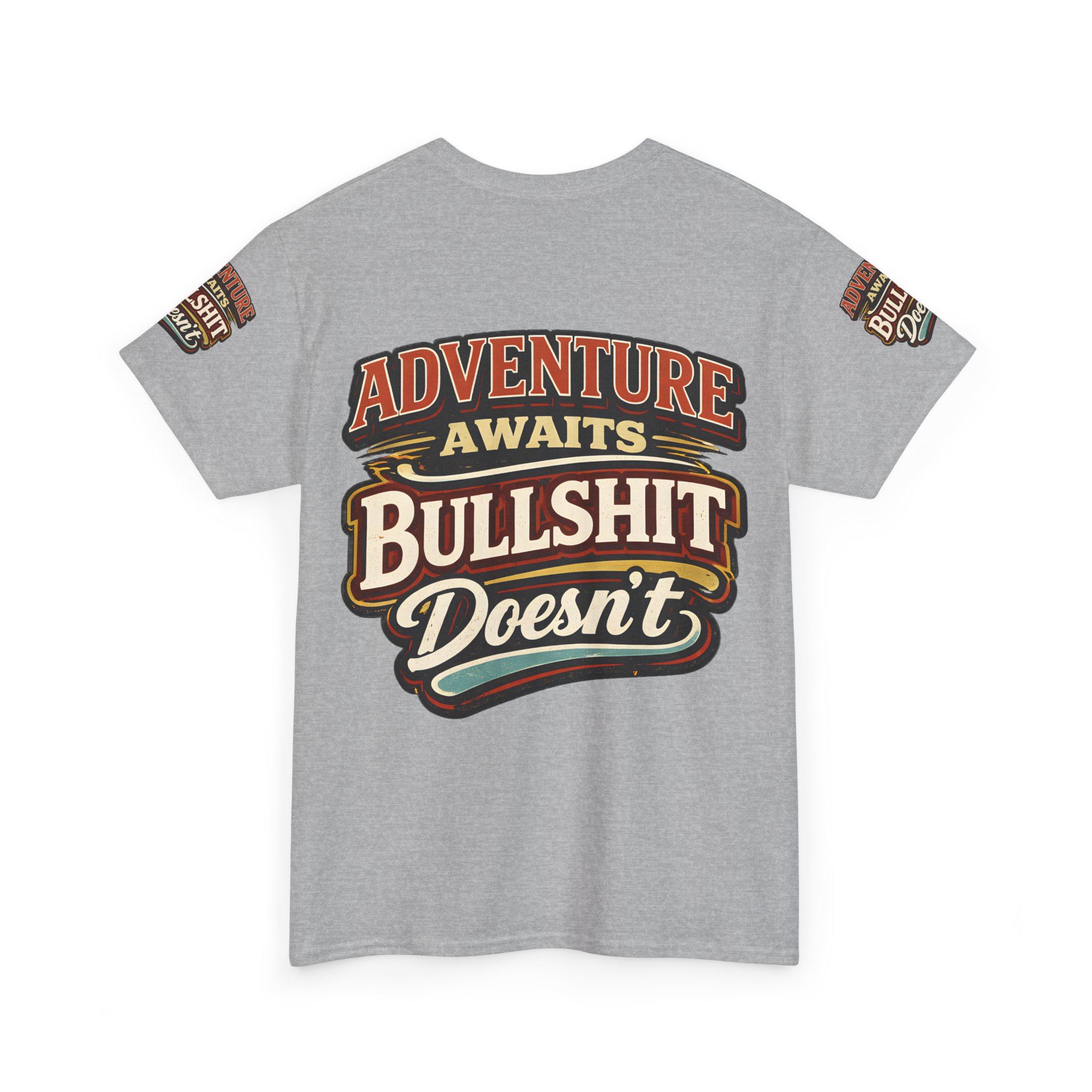 Unisex Heavy Cotton Tee — "Adventure Awaits" Design F**K-Line