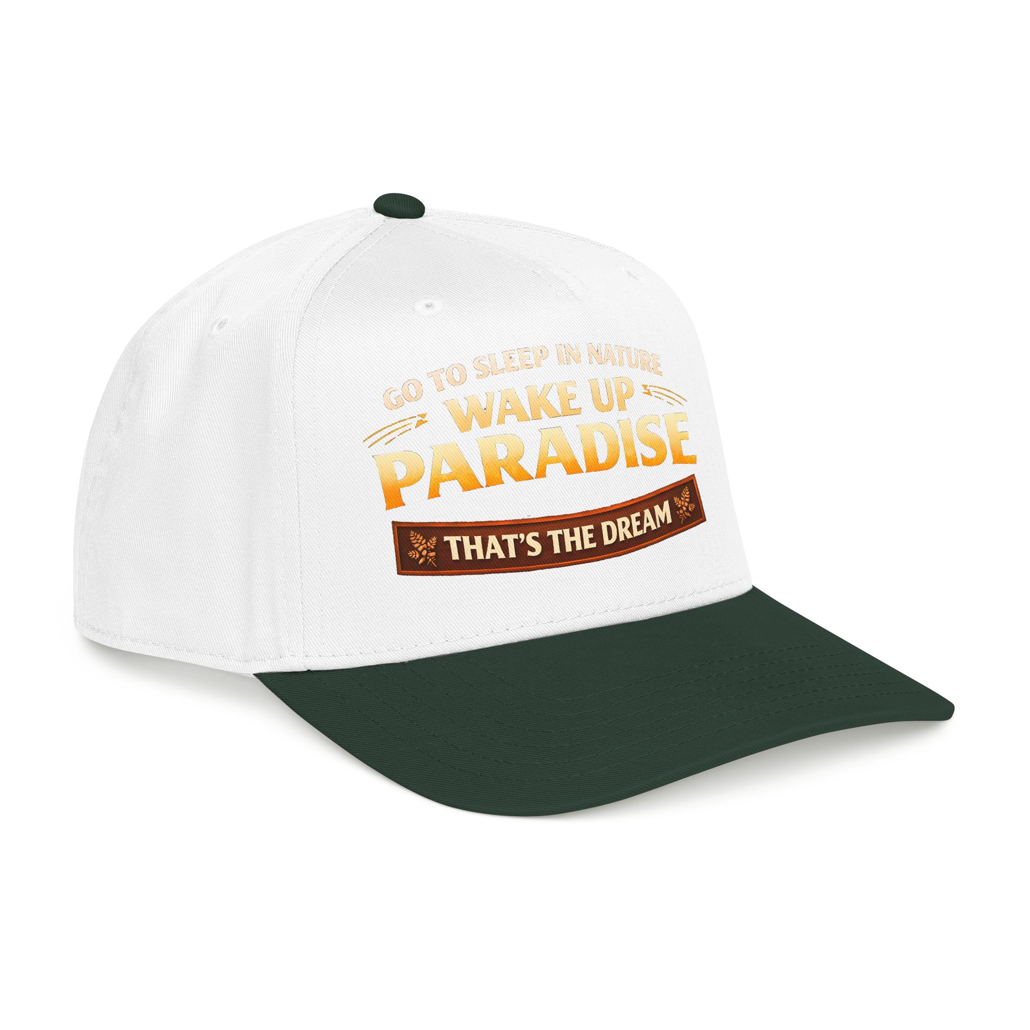 Baseball Cap - "Go sleep Nature-Wake Up Paradise" Design Scenic-Line