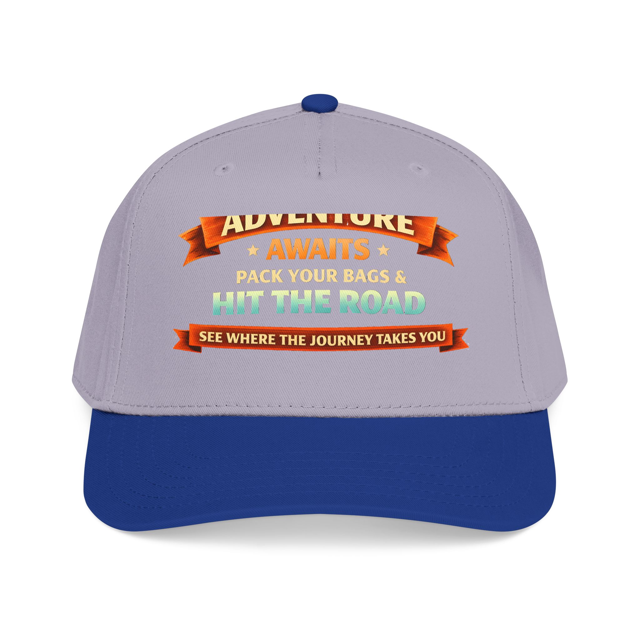 Baseball Cap - "Adventure Awaits-Pack Your Bags" Design Scenic-Line