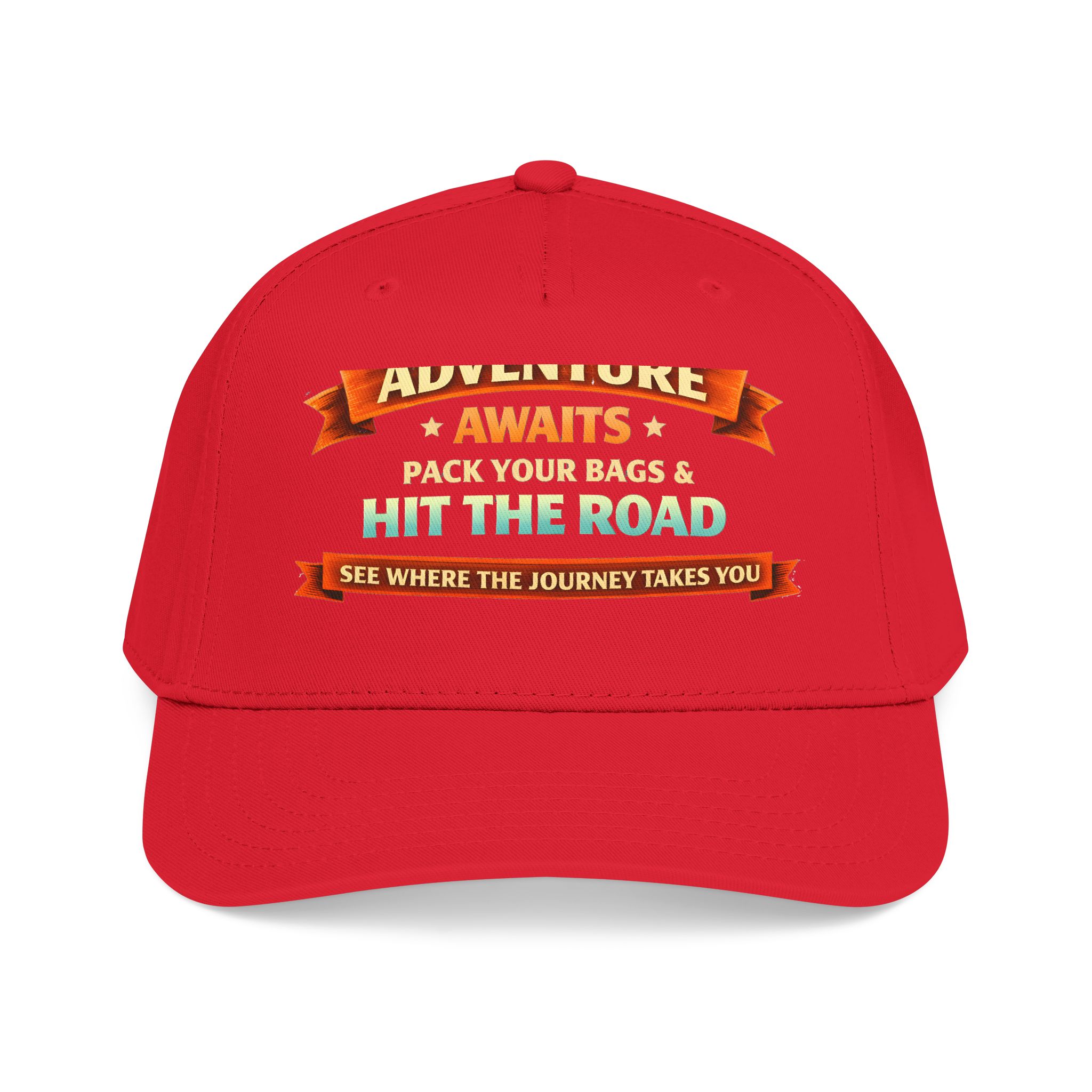 Baseball Cap - "Adventure Awaits-Pack Your Bags" Design Scenic-Line