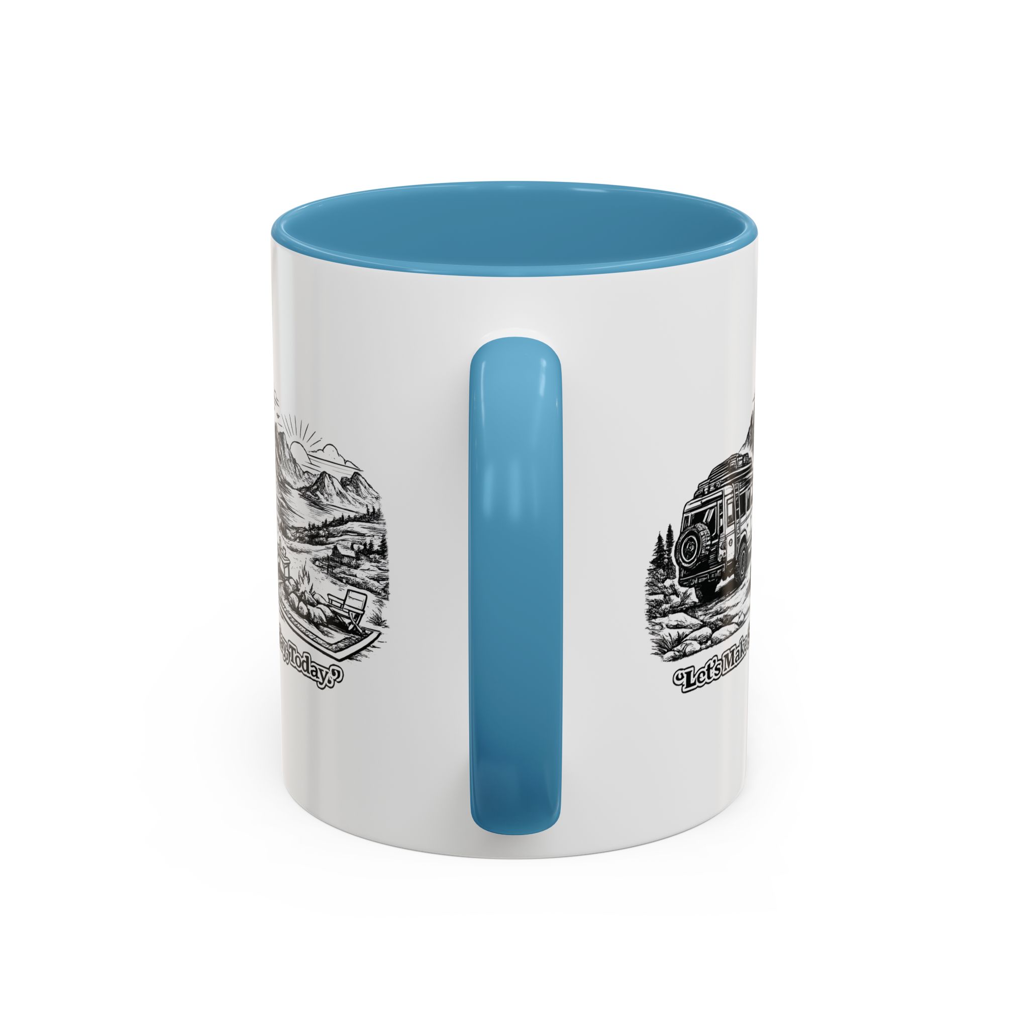 Accent Coffee Mug (11, 15oz) — "Lets make Someday, Today?" Design Minimal-Line