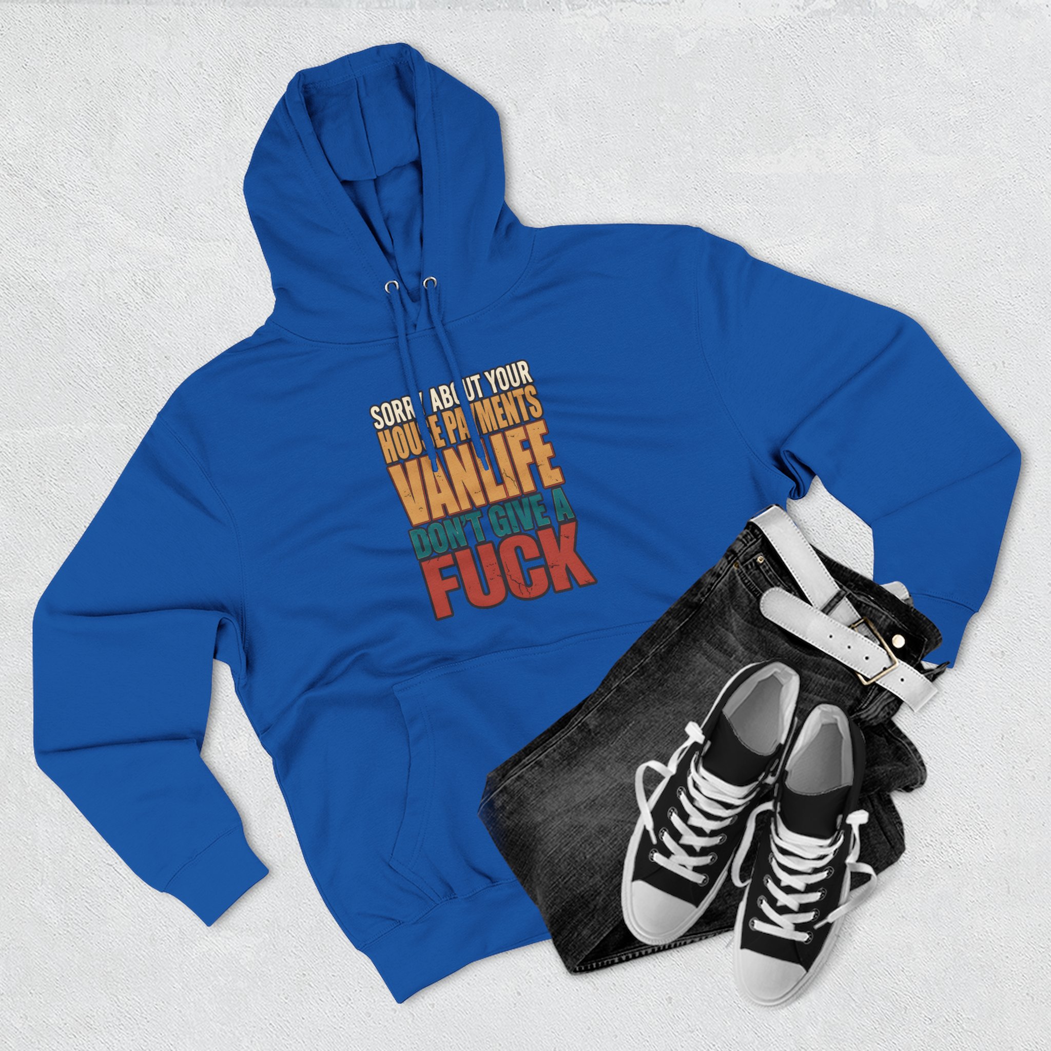 Three-Panel Fleece Hoodie - "Sorry About Your House Payments" Design F**K-Line