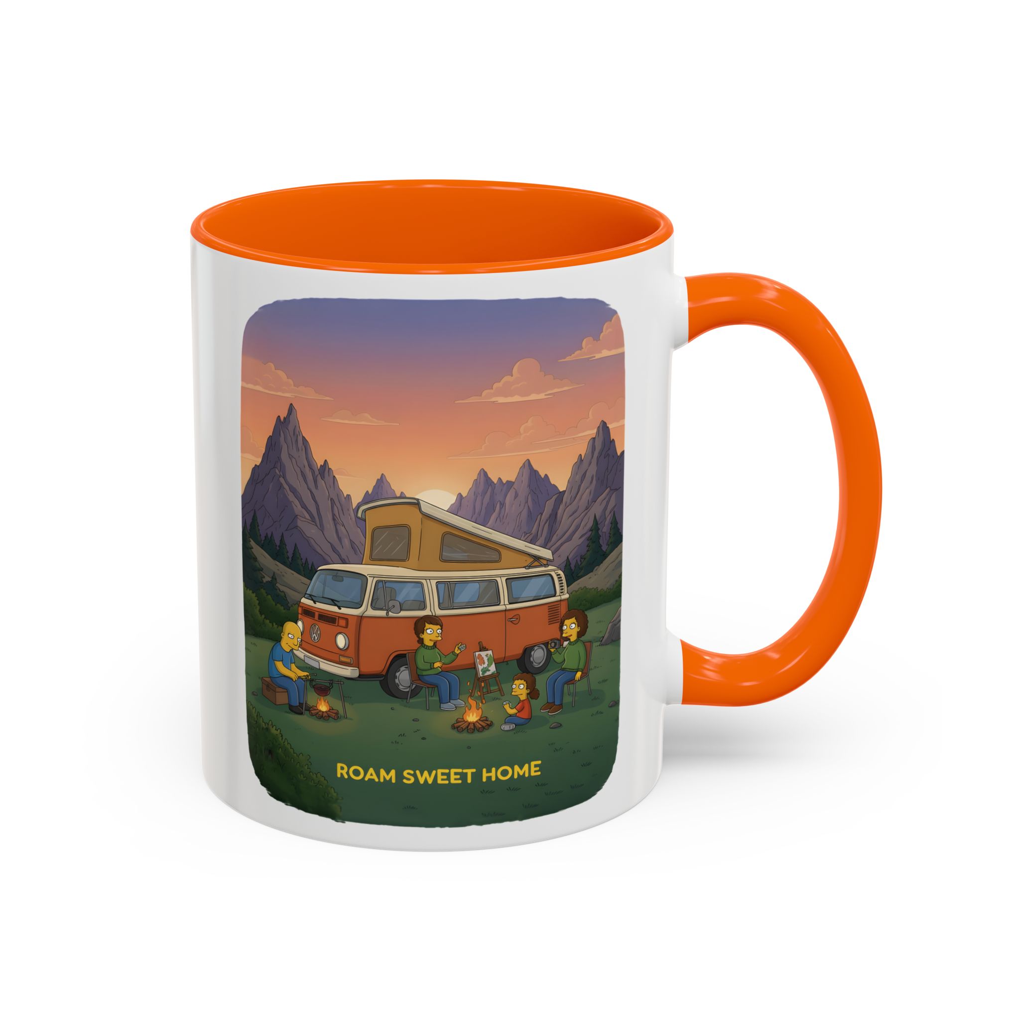 Accent Coffee Mug (11, 15oz) — "Roam Sweet Home" Design Sitcom-Line