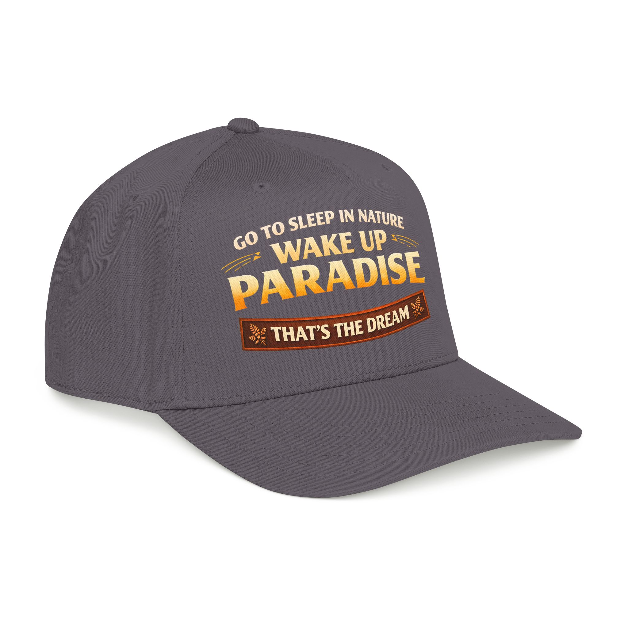 Baseball Cap - "Go sleep Nature-Wake Up Paradise" Design Scenic-Line