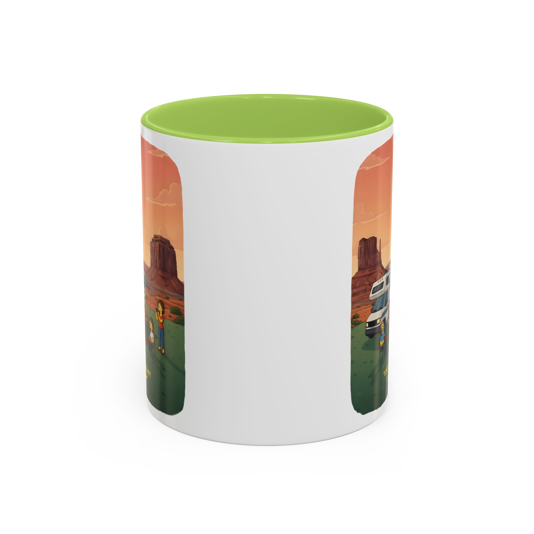 Accent Coffee Mug (11, 15oz) — "Life Is A Journey-Not A Destination" Design Sitcom-Line