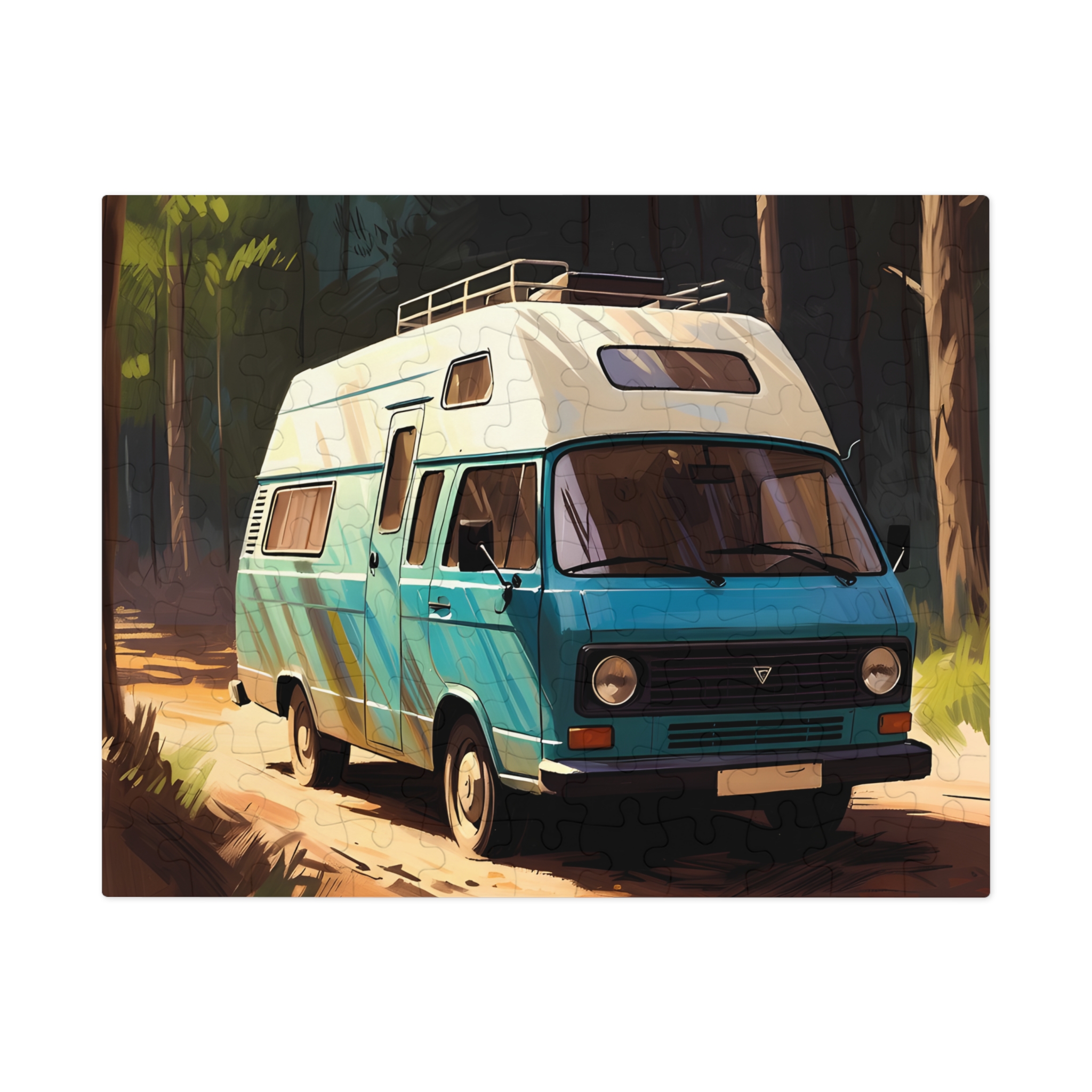 Jigsaw Puzzle with Tin — Retro Camper Van