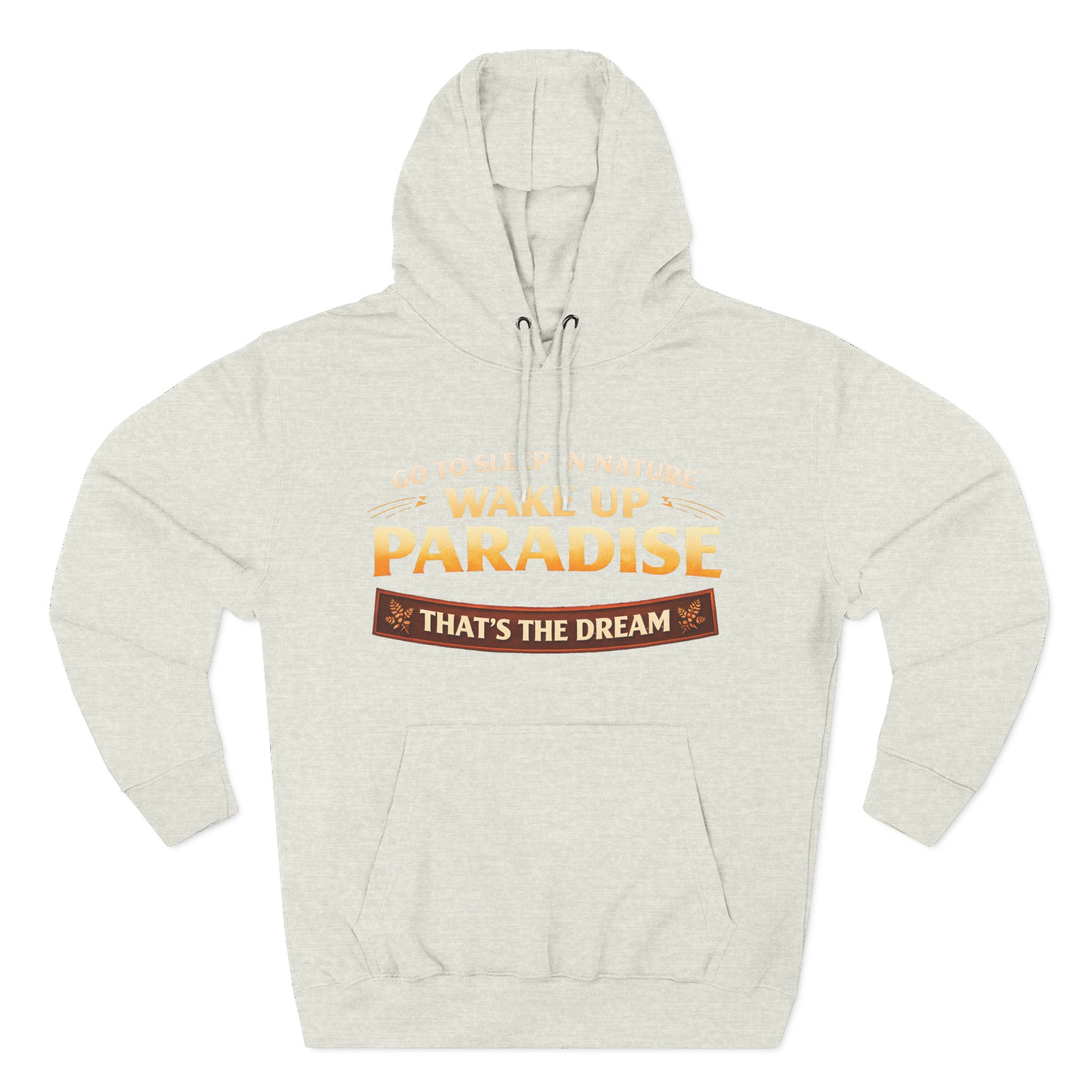 Three-Panel Fleece Hoodie - "Go To Sleep In Nature " Design Scenic-Line