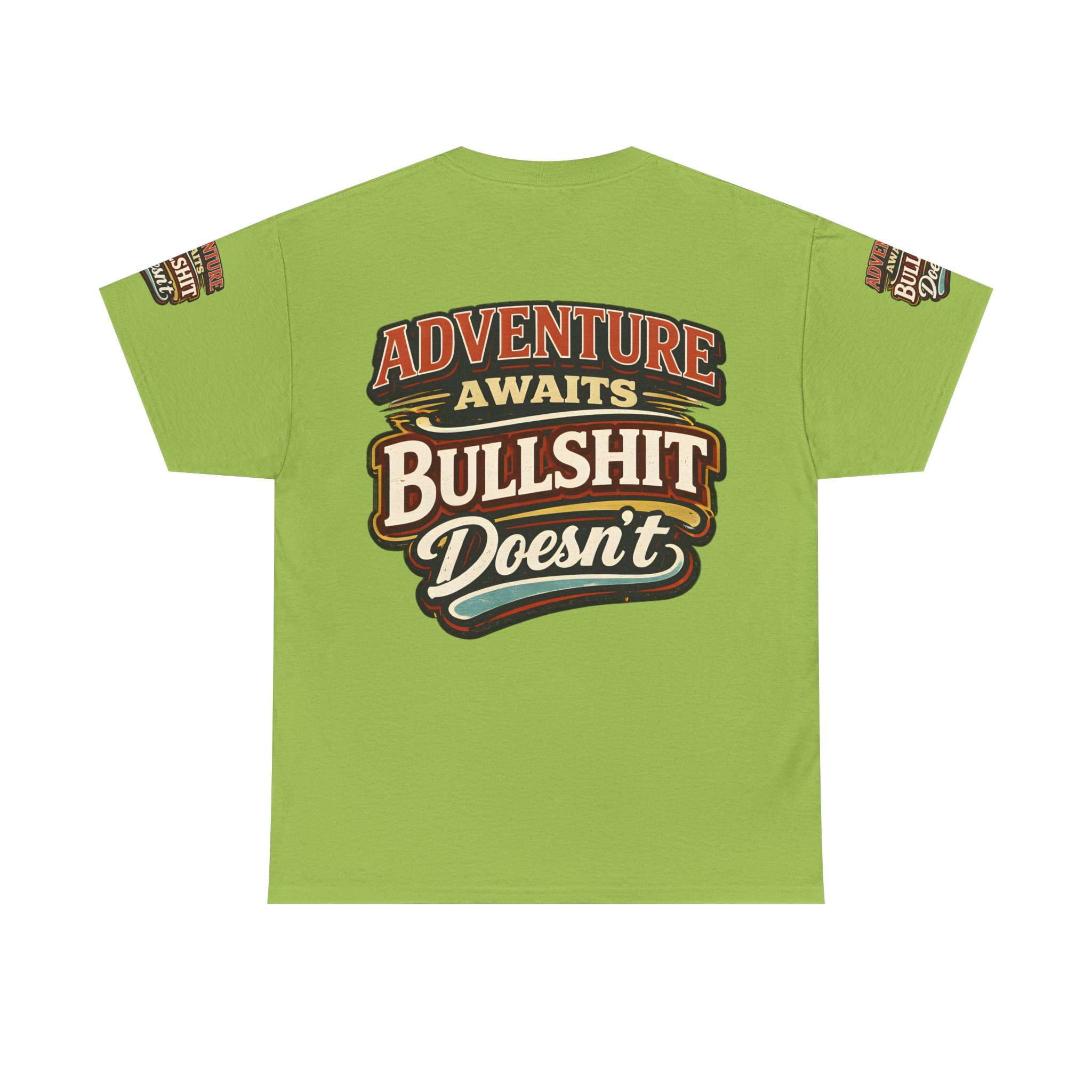 Unisex Heavy Cotton Tee — "Adventure Awaits" Design F**K-Line