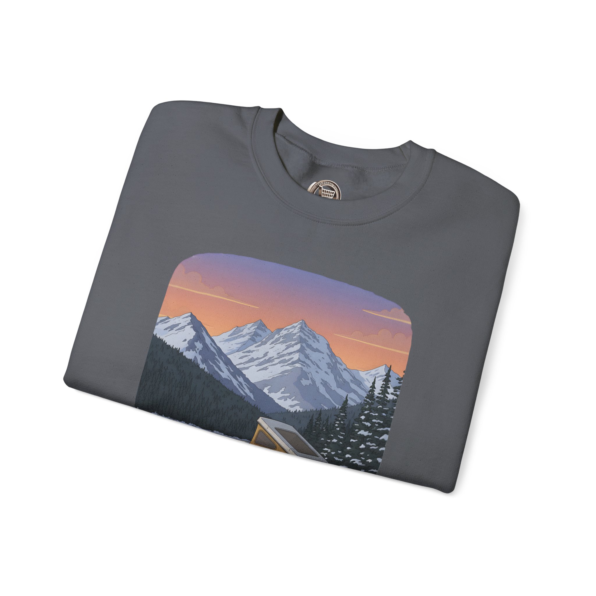 Unisex Heavy Blend™ Crewneck Sweatshirt — "Chase The Views-Not The Crowds"" Design Sitcom-Line