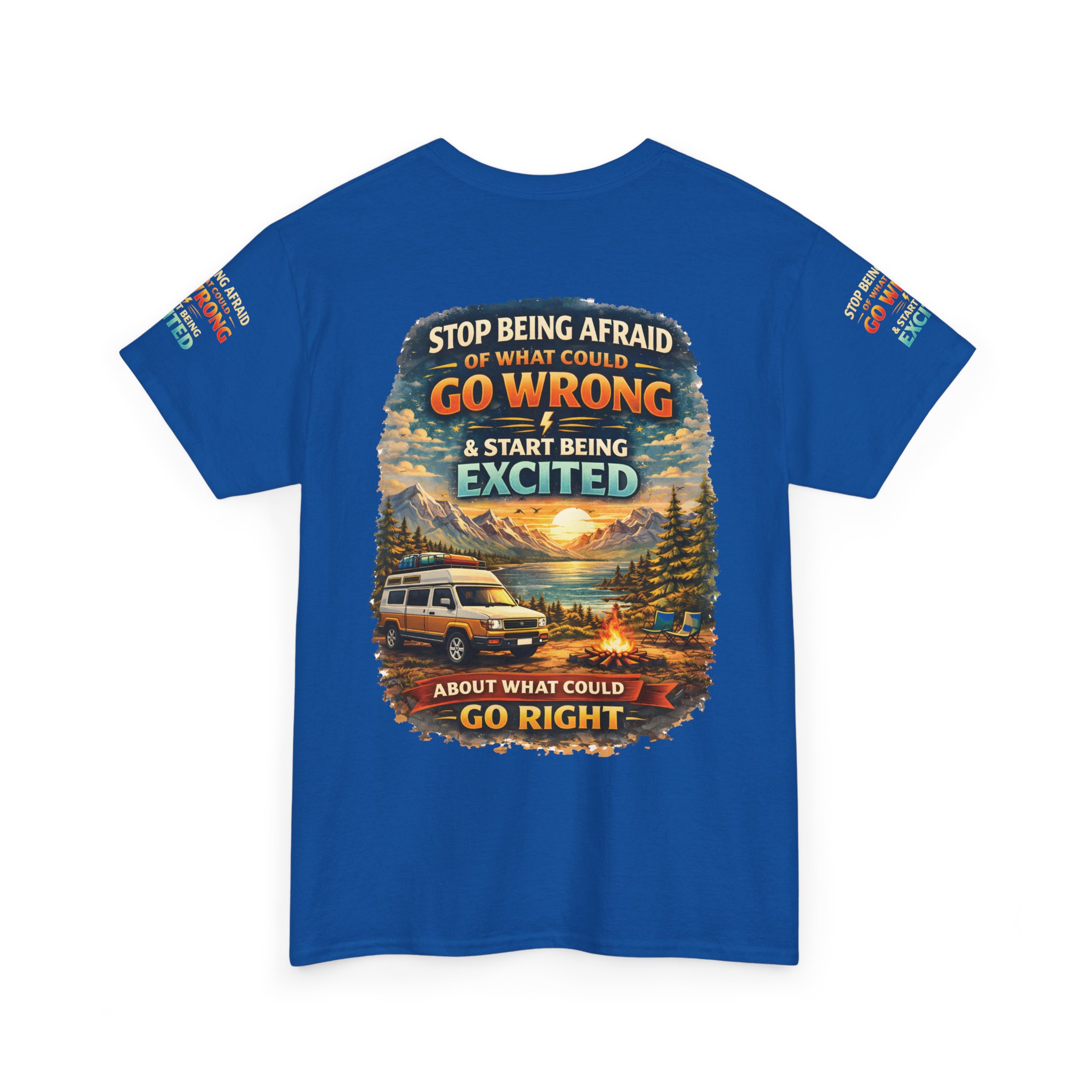 13945159498762816391_2048.jpeg Unisex Heavy Cotton Tee — "Stop Being Afraid Of What Could Go Wrong" Design Scenic-Line