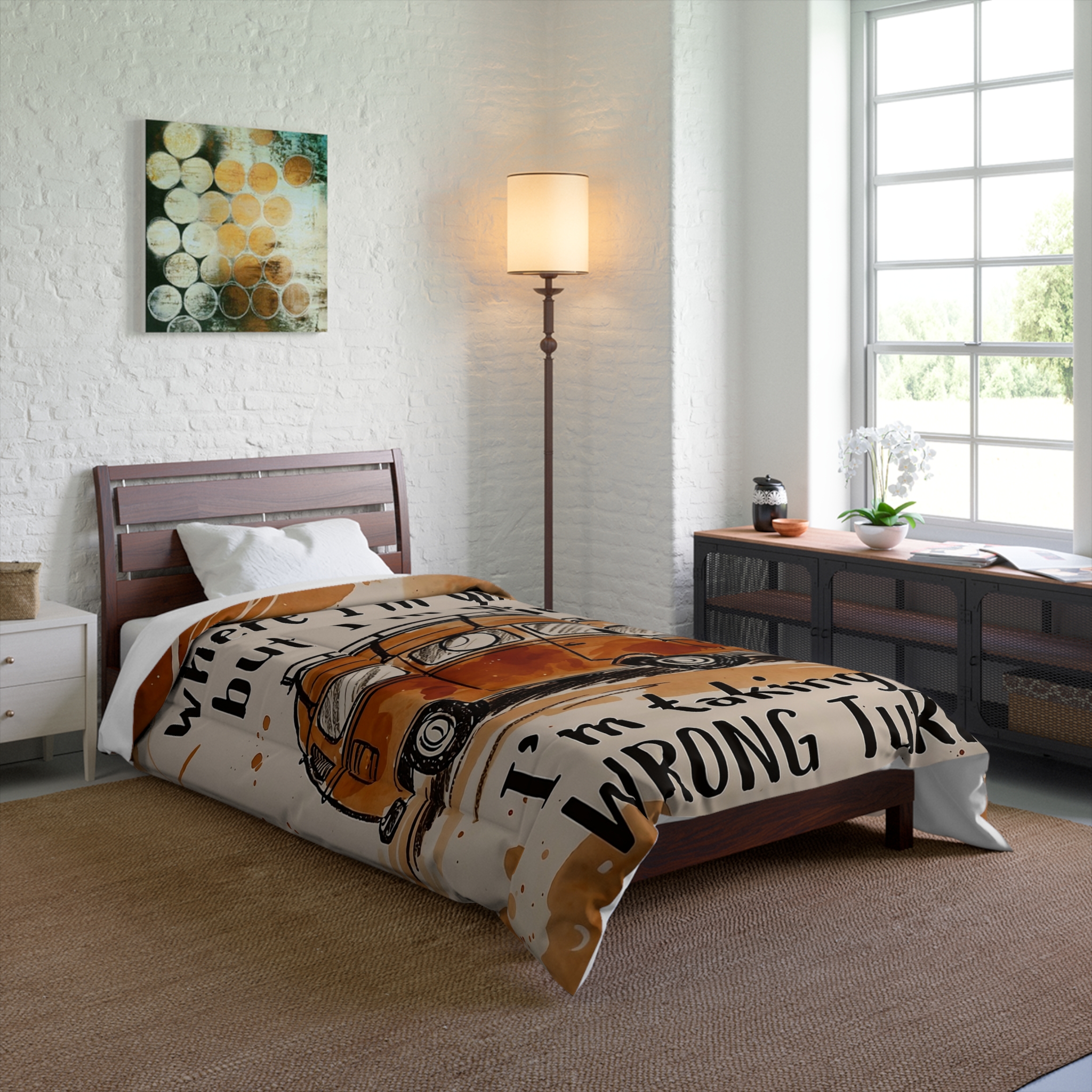 Comforter - 'I Don't Know Where I'm Going but I'm Going. I'm Taking a Wrong Turn' Cozy Camper Duvet