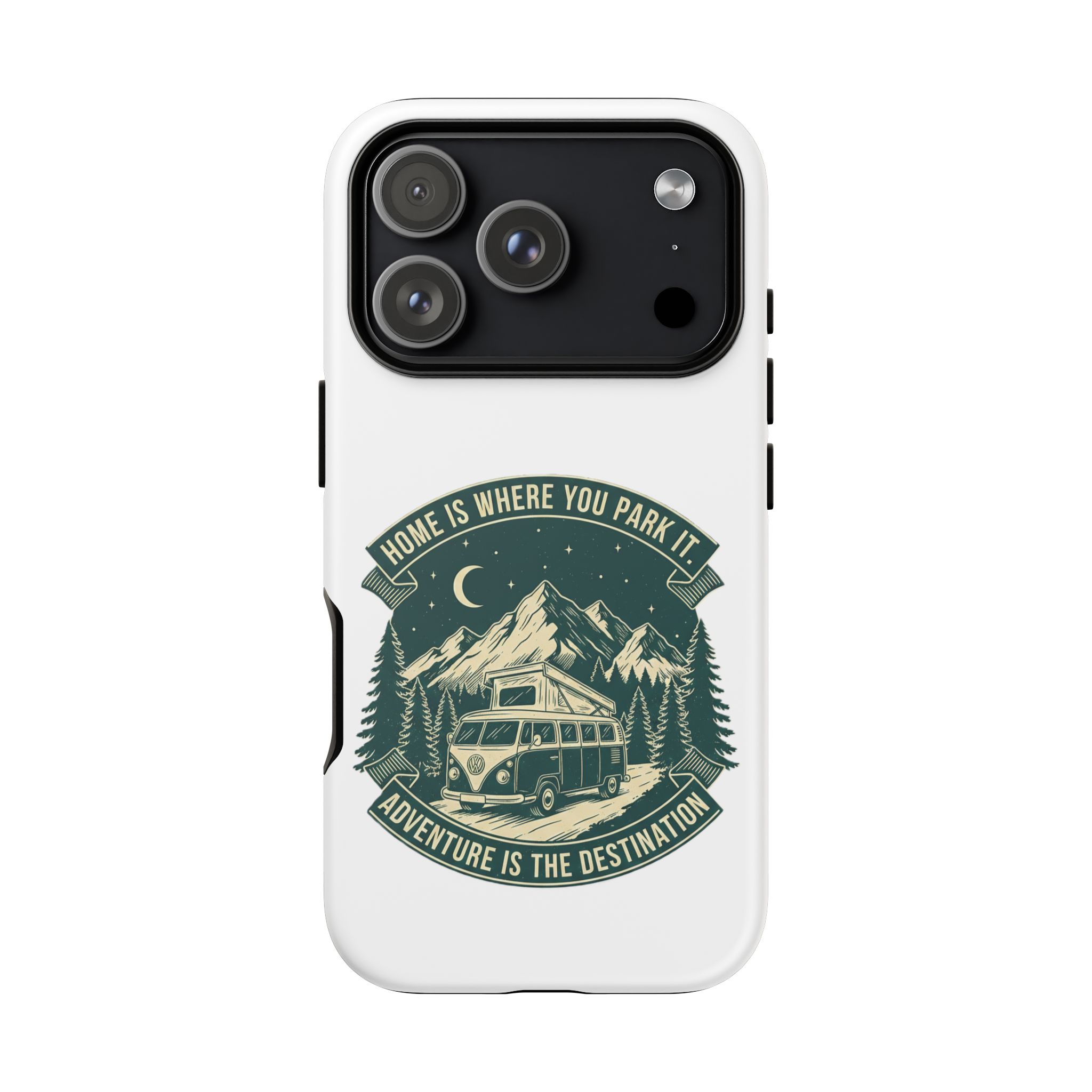 Phone Case — "Home Is Where You Park It-Adventure is the destination" Camper Van Design