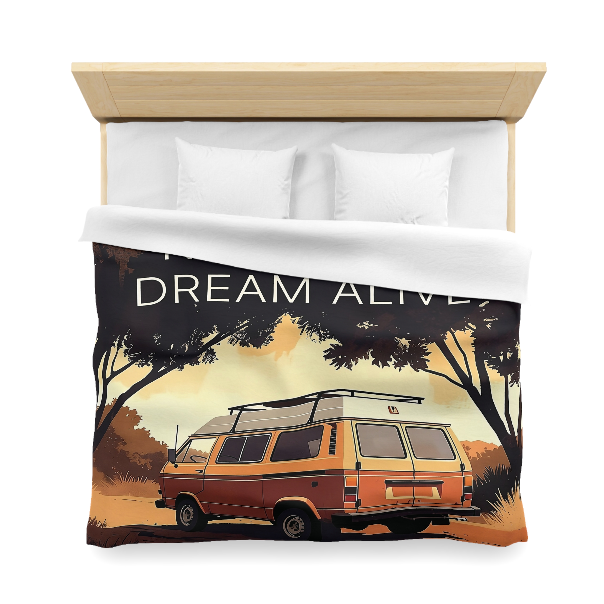 13964578613641959013_2048.jpeg Duvet Cover – "Vanlife Keep Your Dream Alive" Retro Camper Bedding