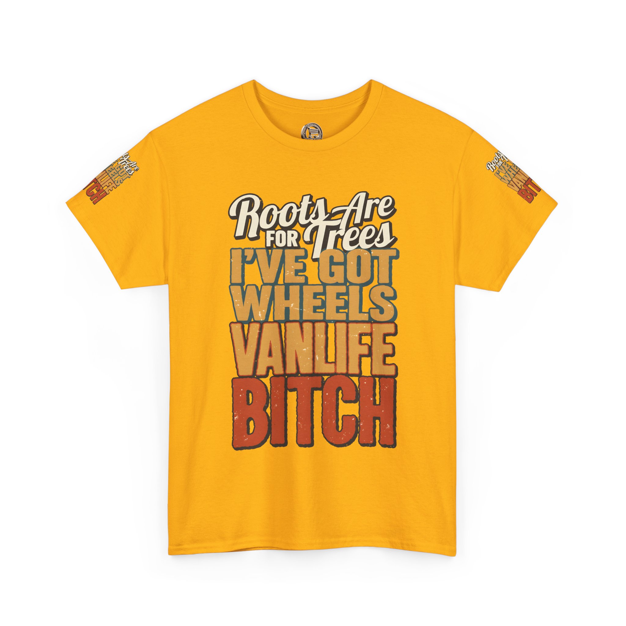 Unisex Heavy Cotton Tee — "Roots Are For Trees" Design F**K-Line