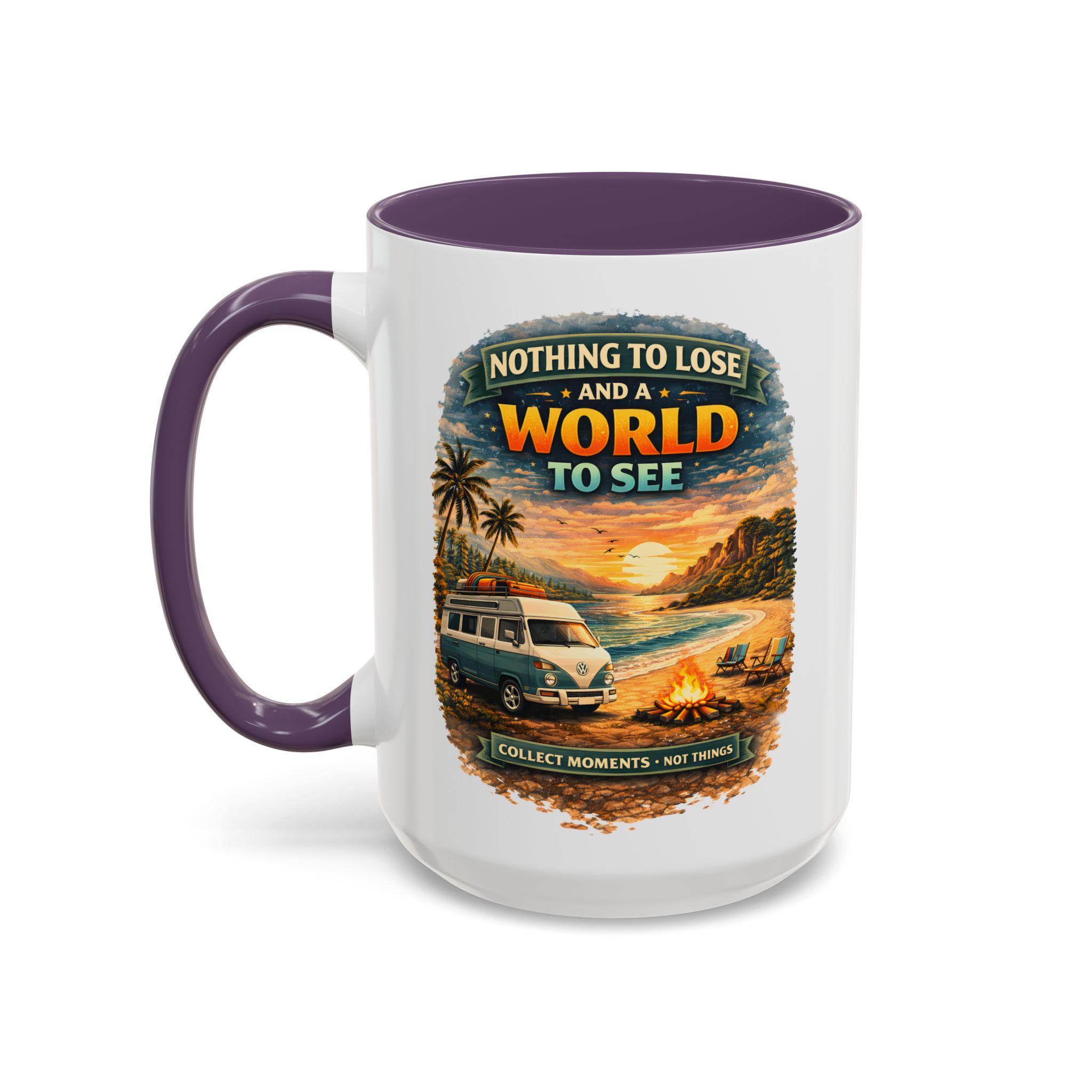 Accent Coffee Mug (11, 15oz) — "Nothing To Lose" Design Scenic-Line