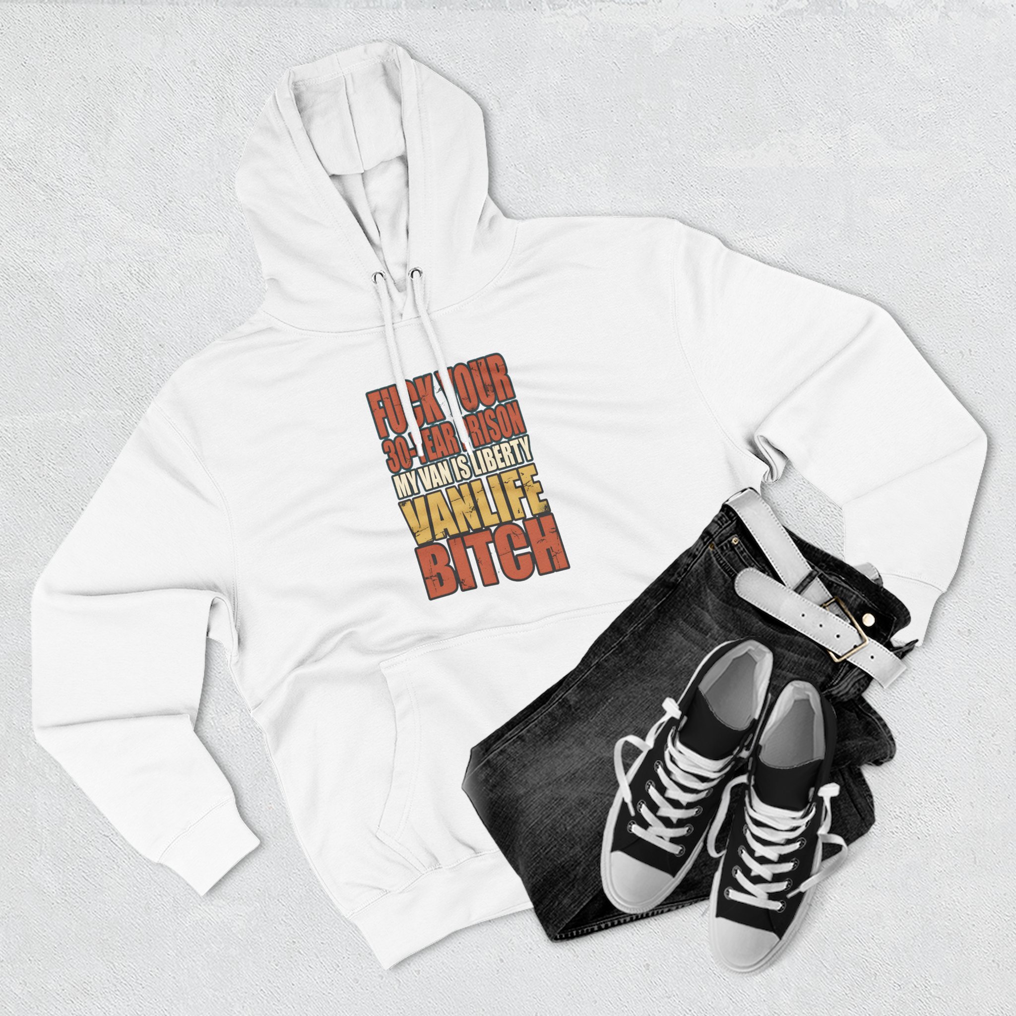 Three-Panel Fleece Hoodie - "Fuck Your 30 Year" Design F**K-Line