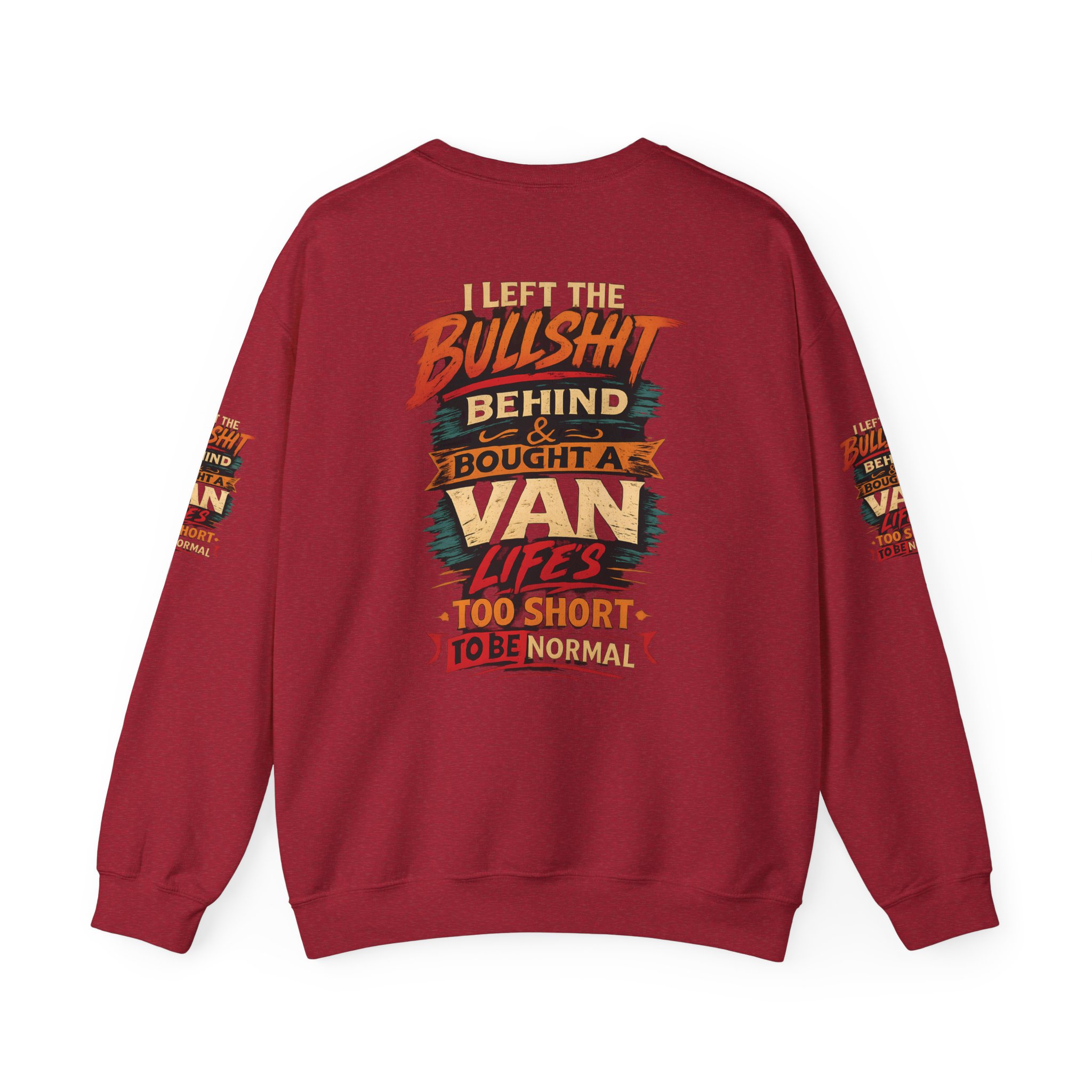 Unisex Heavy Blend™ Crewneck Sweatshirt — "I Left The Bullshit" Design F**K-Line