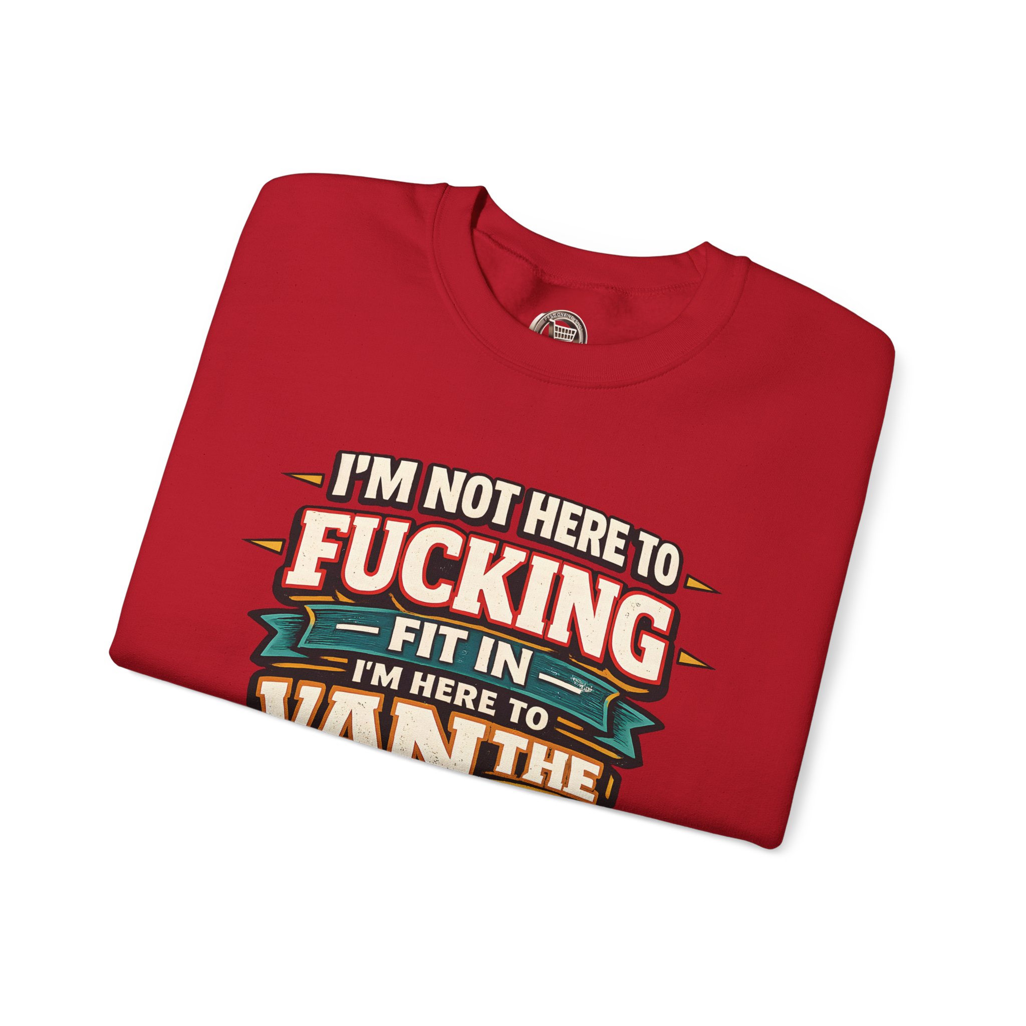 13995653413813107227_2048.jpeg Unisex Heavy Blend™ Crewneck Sweatshirt — "I´m Not Here To Fucking Fit In" Design F**K-Line