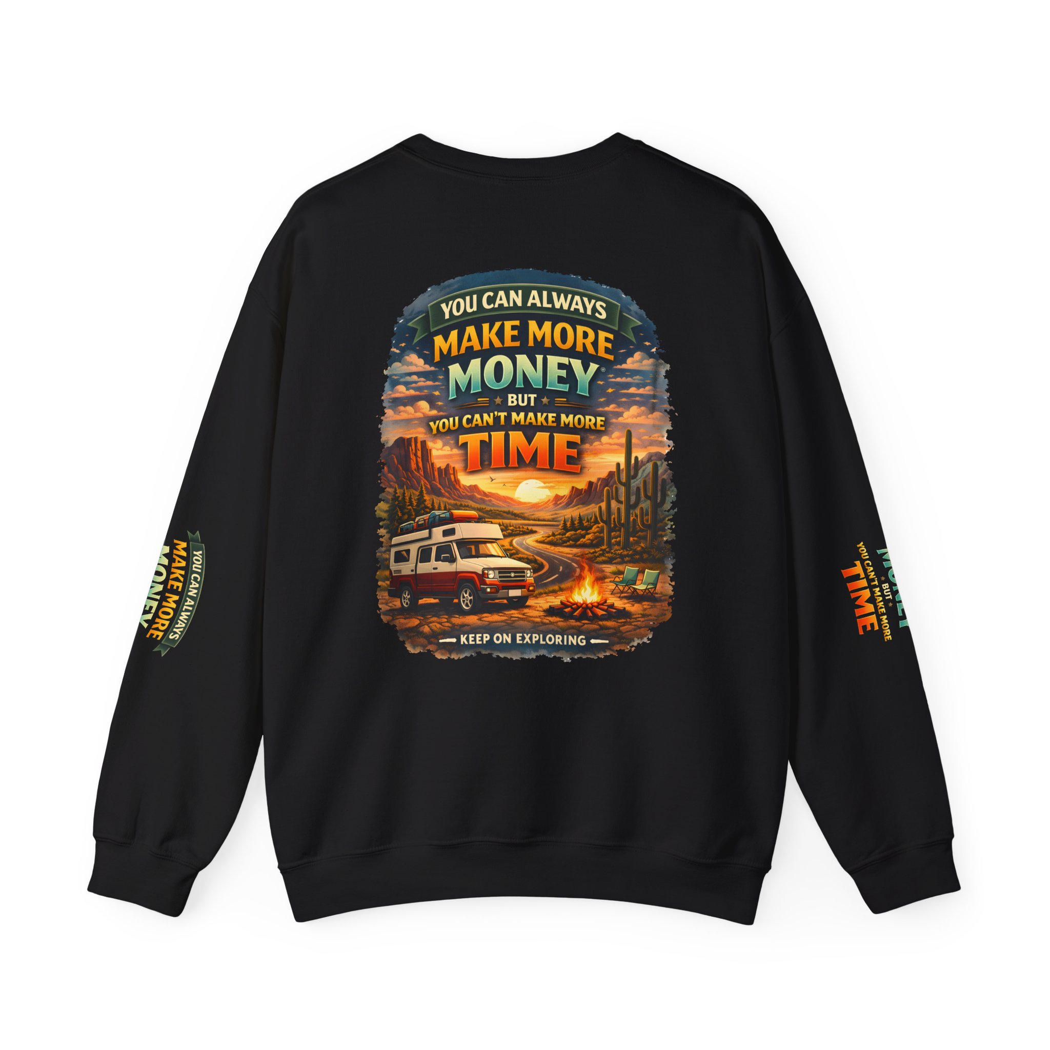 Unisex Heavy Blend™ Crewneck Sweatshirt — "You Can Always Make More Money" Design Scenic-Line