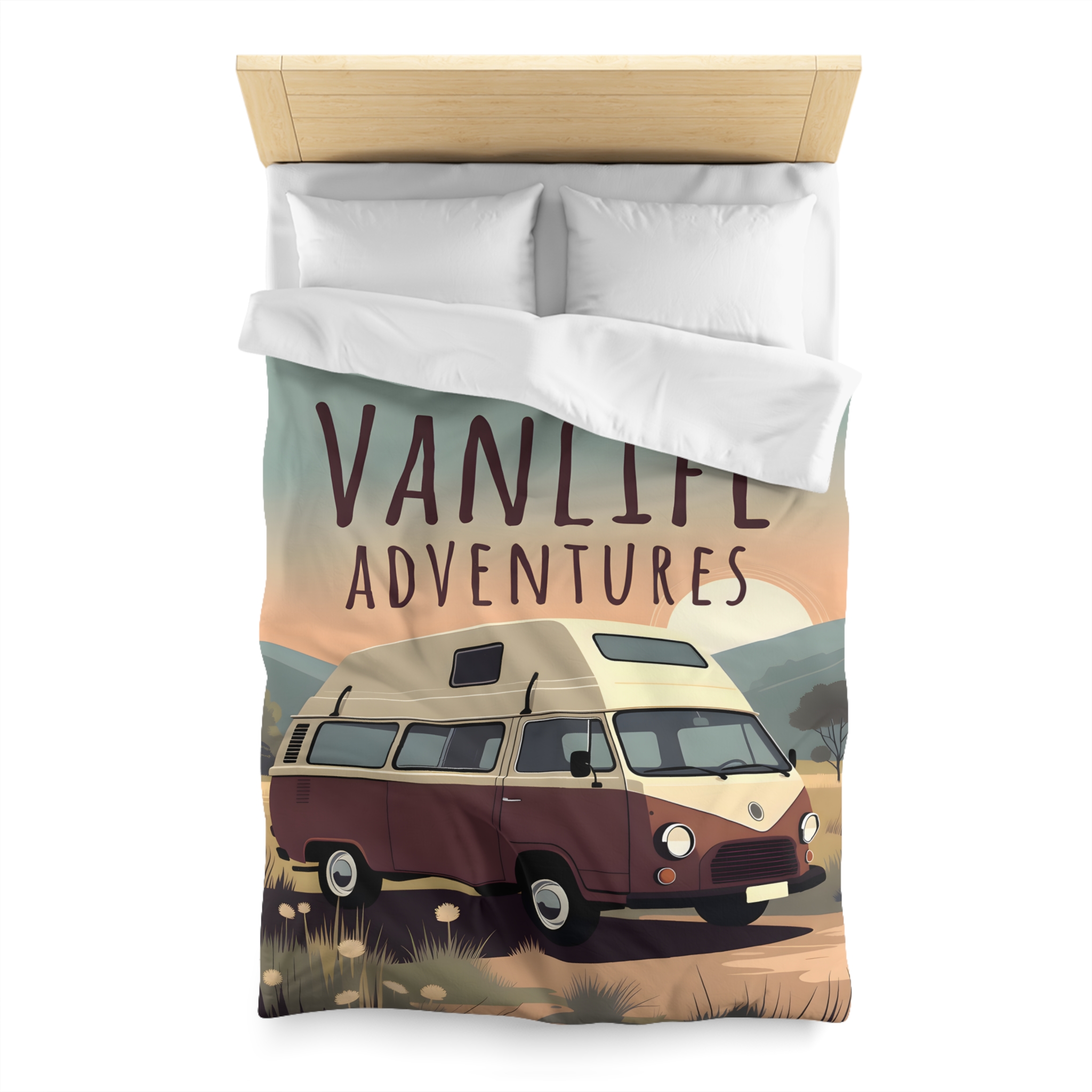 14022859990074343319_2048.jpeg Duvet Cover - 'Vanlife Adventures' Retro Camper Bedding