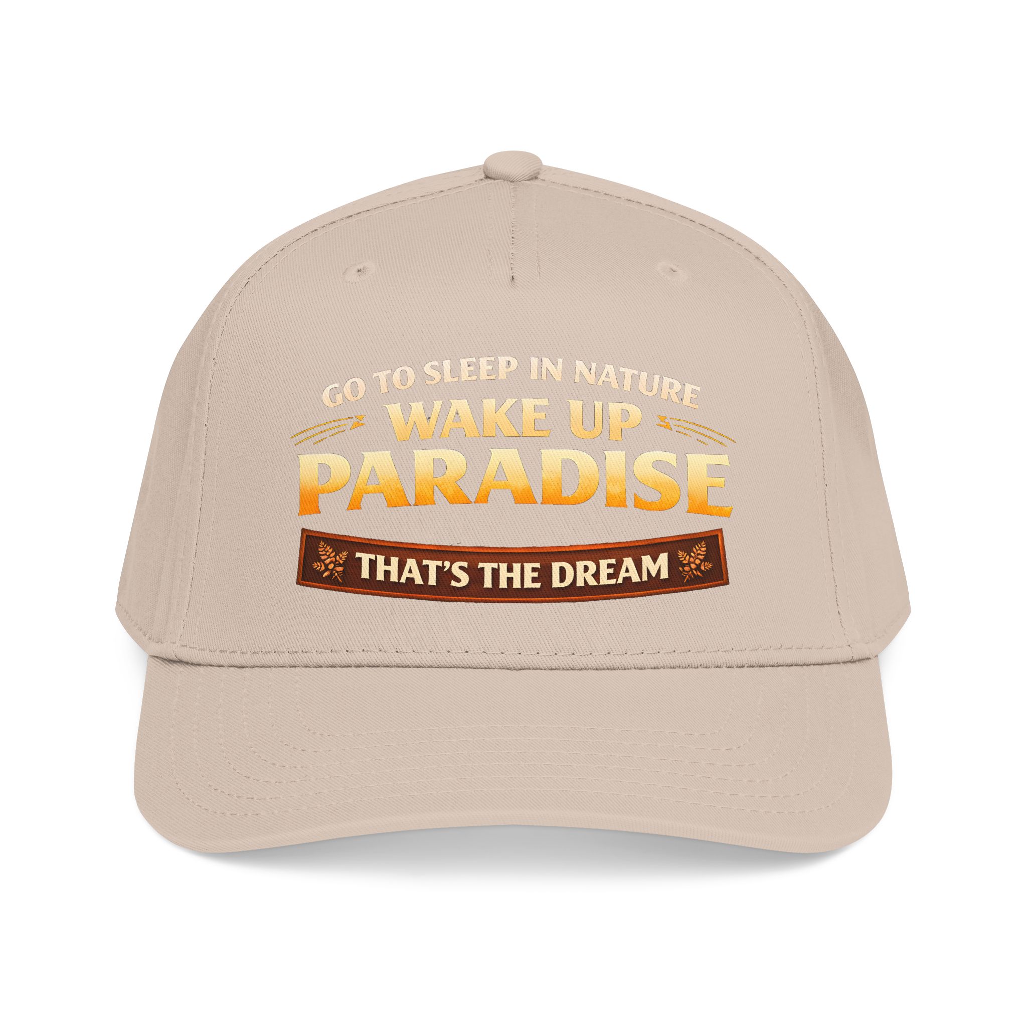 Baseball Cap - "Go sleep Nature-Wake Up Paradise" Design Scenic-Line