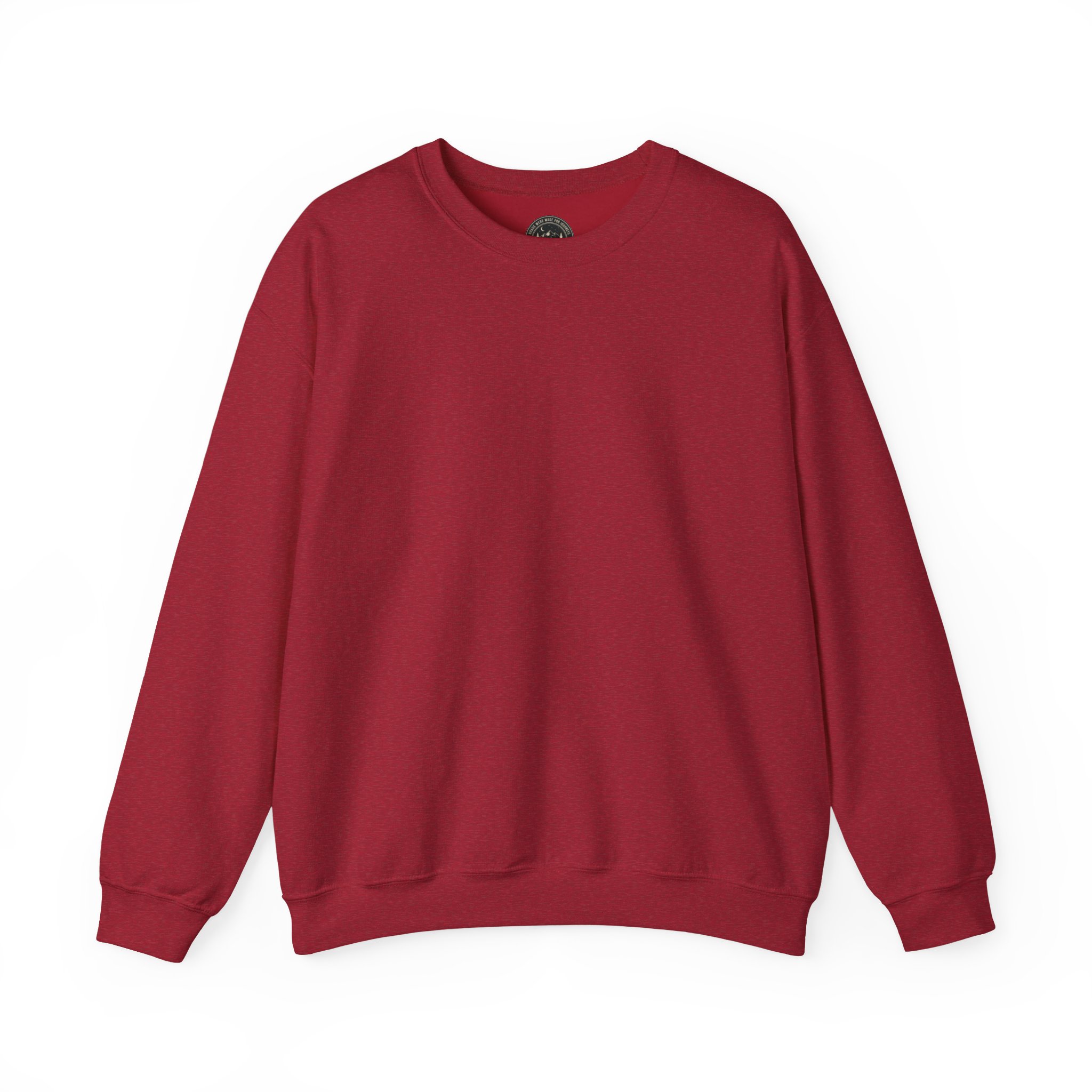 Crewneck Sweatshirt — "ROAD WHERE MADE FOR JOURNEYS-NOT DESTINATIONS" (Only Back printed) Vintage Camper Van Outdoor Graphic