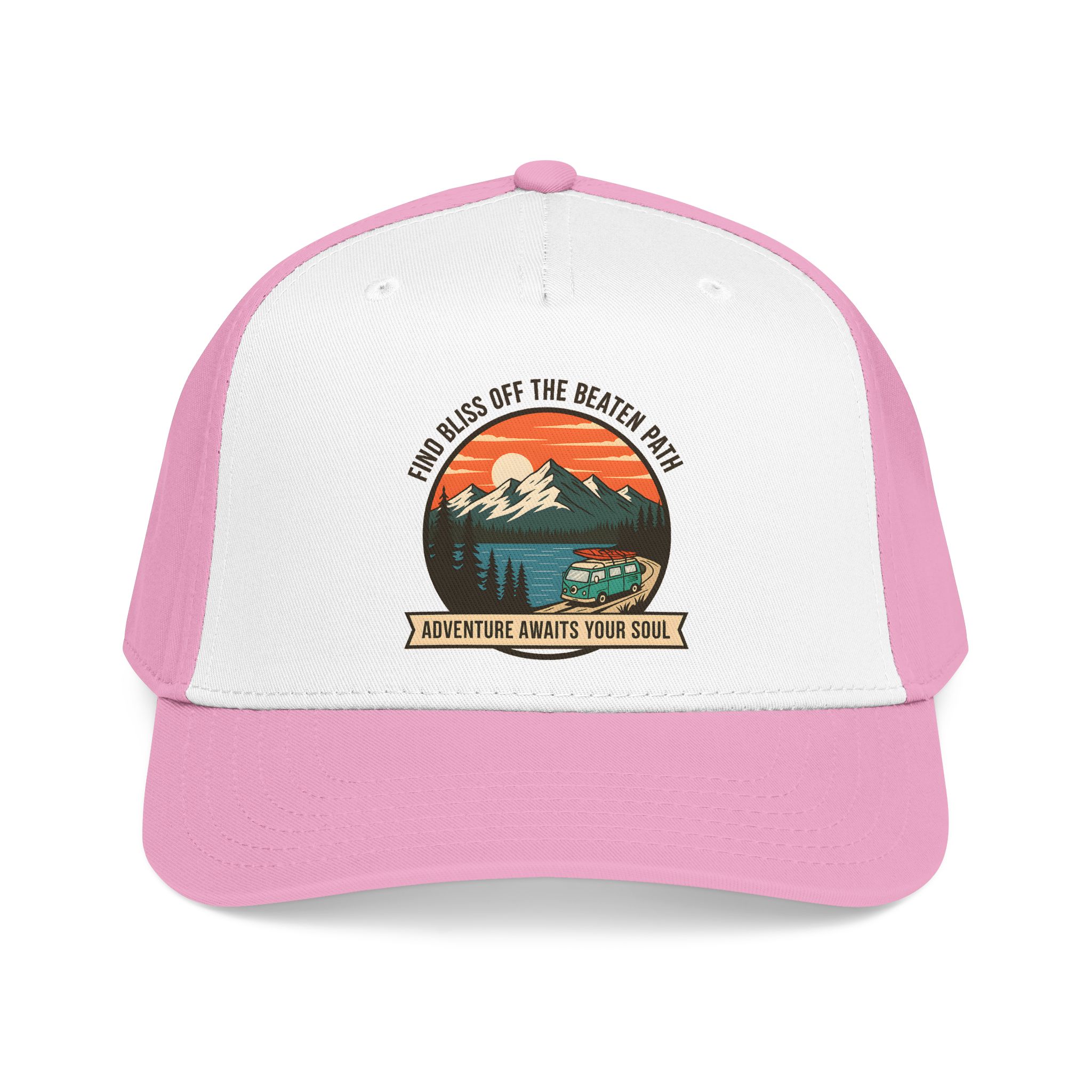 14025551572004703283_2048.jpeg Baseball Cap — "Find Bliss of the beaten patch-Adventure Awaits Your Soul" Vintage Mountain Camp Camper Design