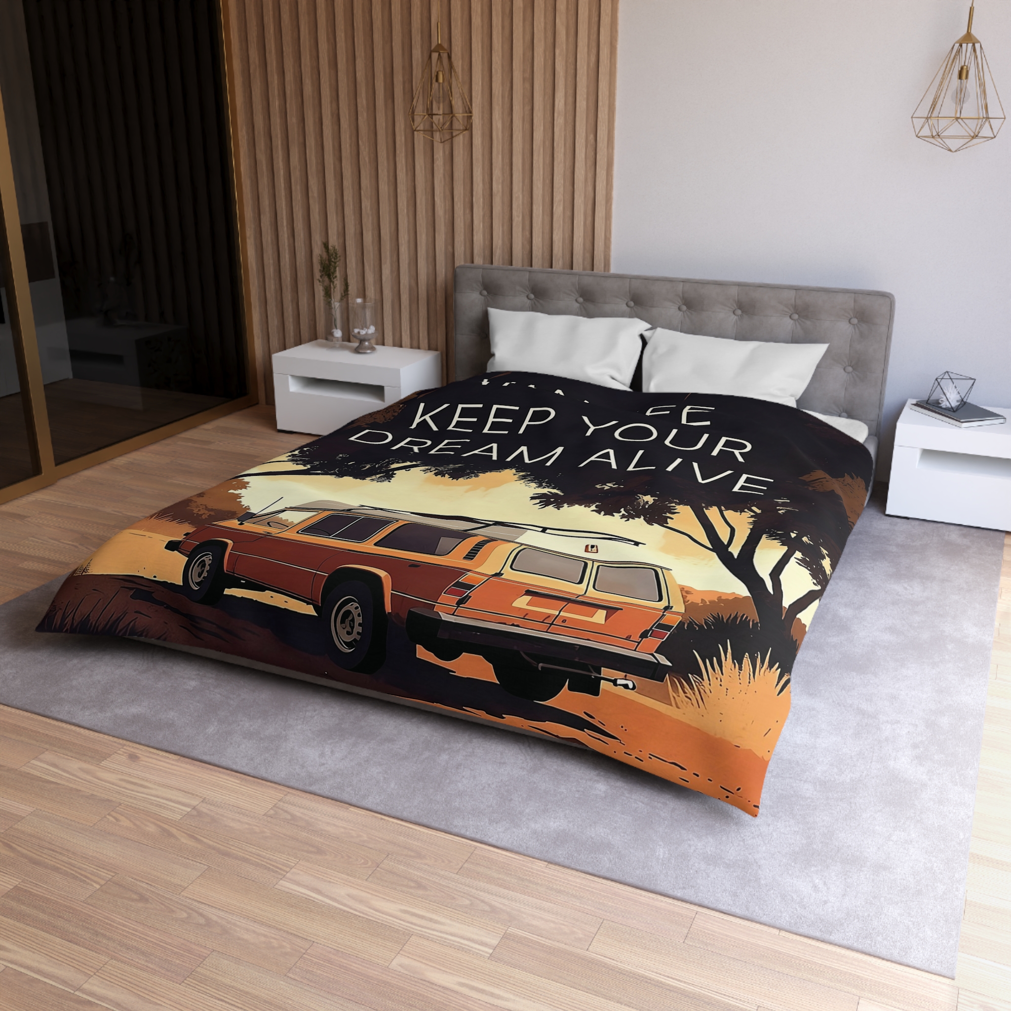 14027297383443297472_2048.jpeg Duvet Cover – "Vanlife Keep Your Dream Alive" Retro Camper Bedding