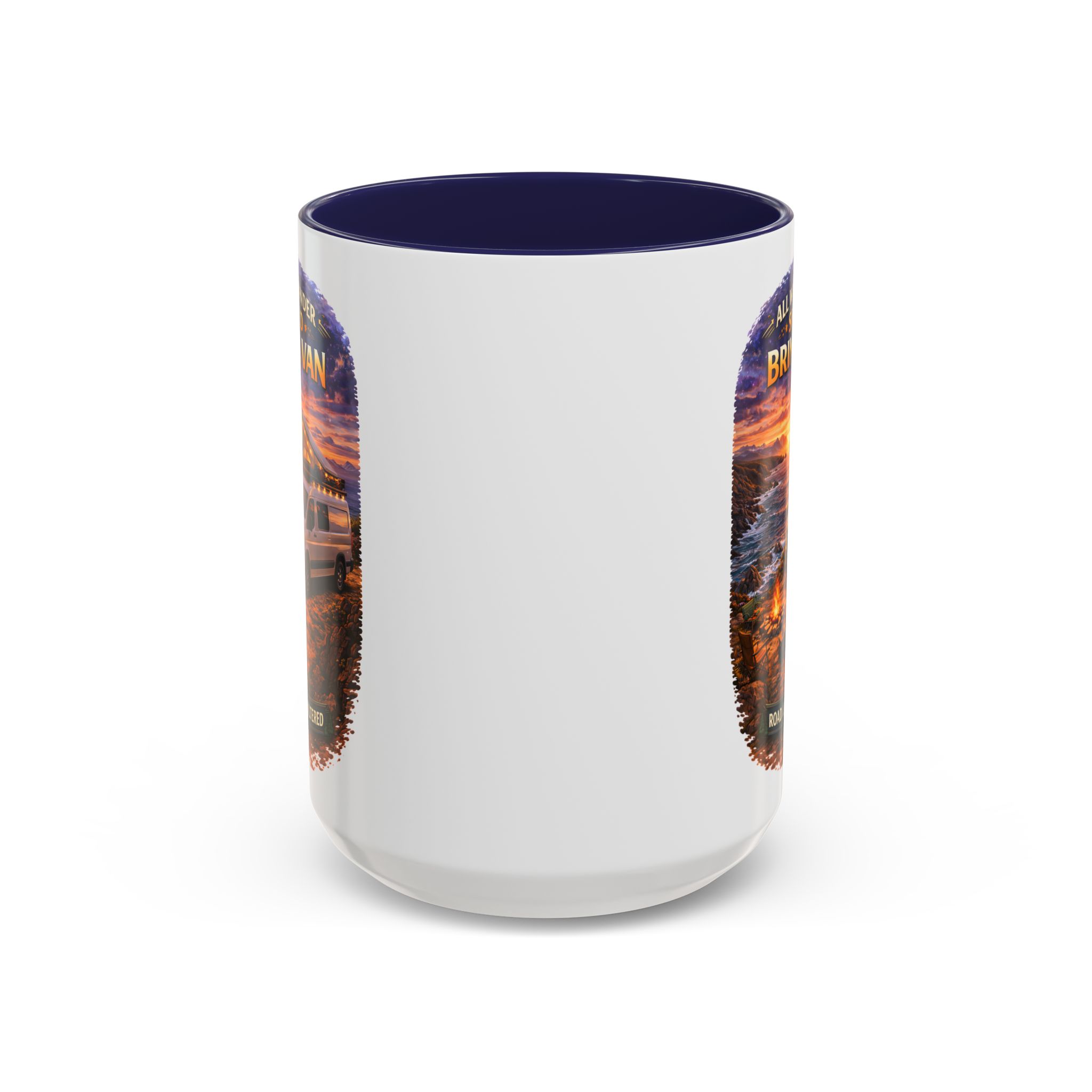 14032940682987547636_2048.jpeg Accent Coffee Mug (11, 15oz) — "All Who wander Should Bring A Van" Design Scenic-Line