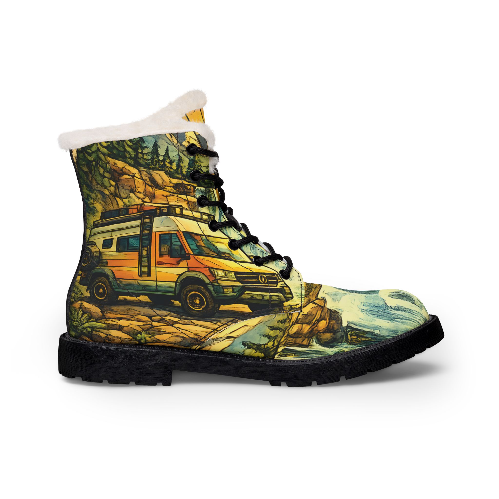 14038788524996059580_2048.jpeg Women's Fur and Leather Boots — VW camper Boots (Cubic-Line)