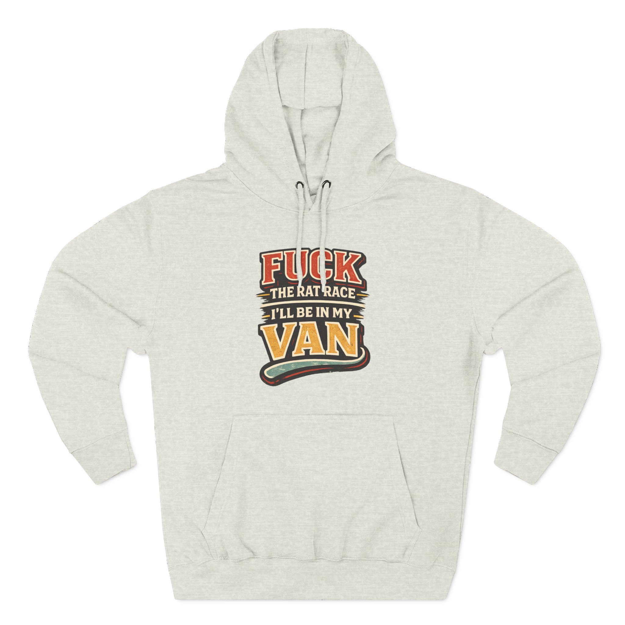 Three-Panel Fleece Hoodie - "Fuck The Rat Race" Design F**K-Line