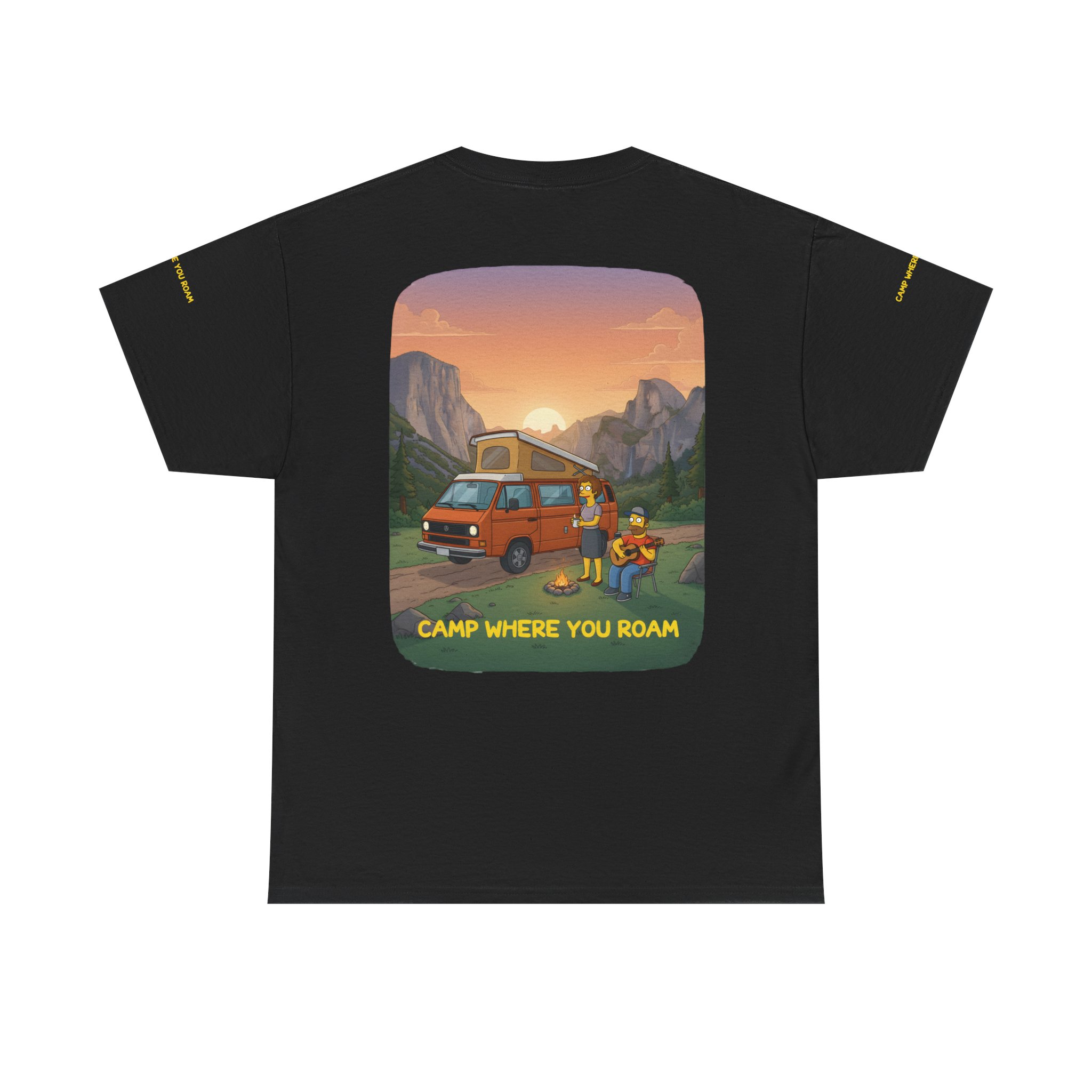 Unisex Heavy Cotton Tee — "Camp Where You Roam" Design Sitcom-Line