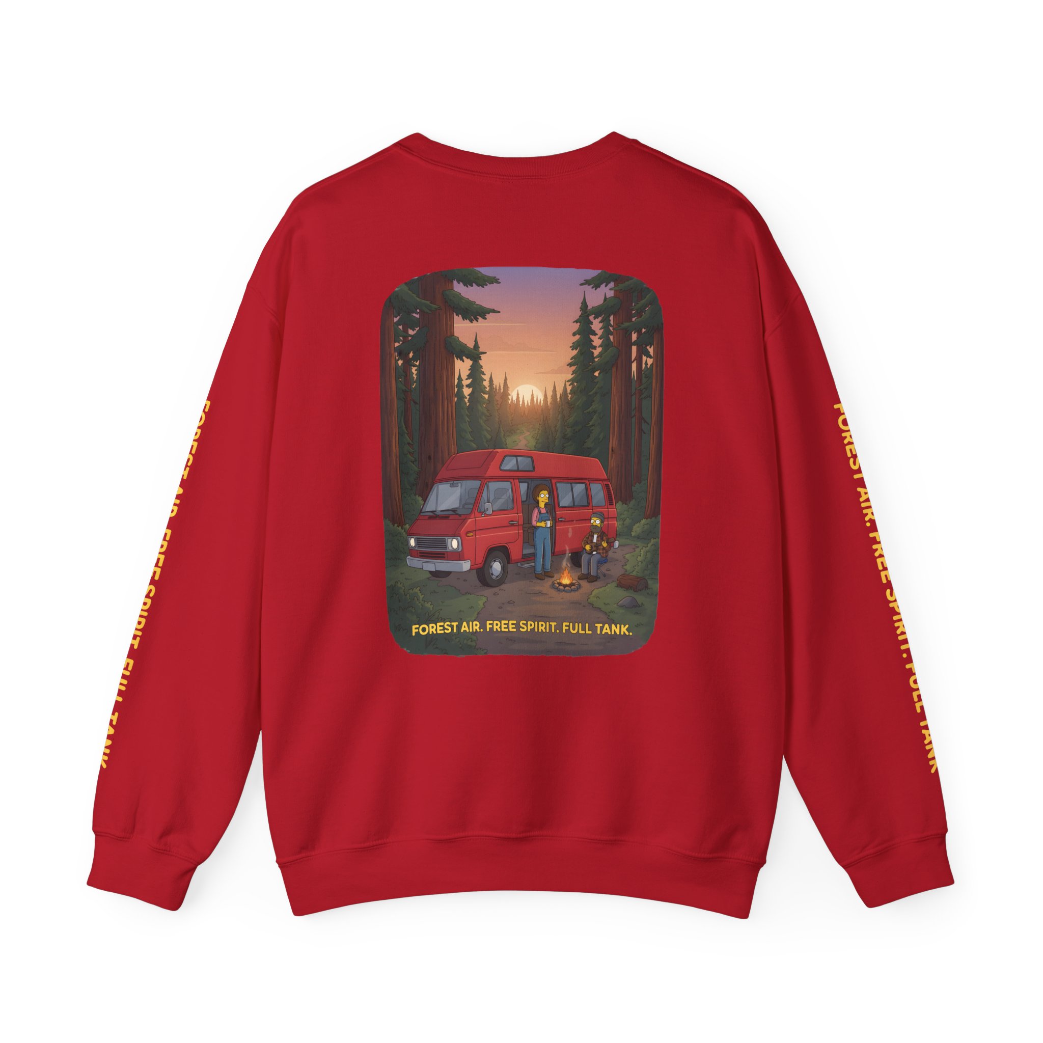 14050710491416069585_2048.jpeg Unisex Heavy Blend™ Crewneck Sweatshirt — "Forest Air Free Spirit Full Tank" Design Sitcom-Line