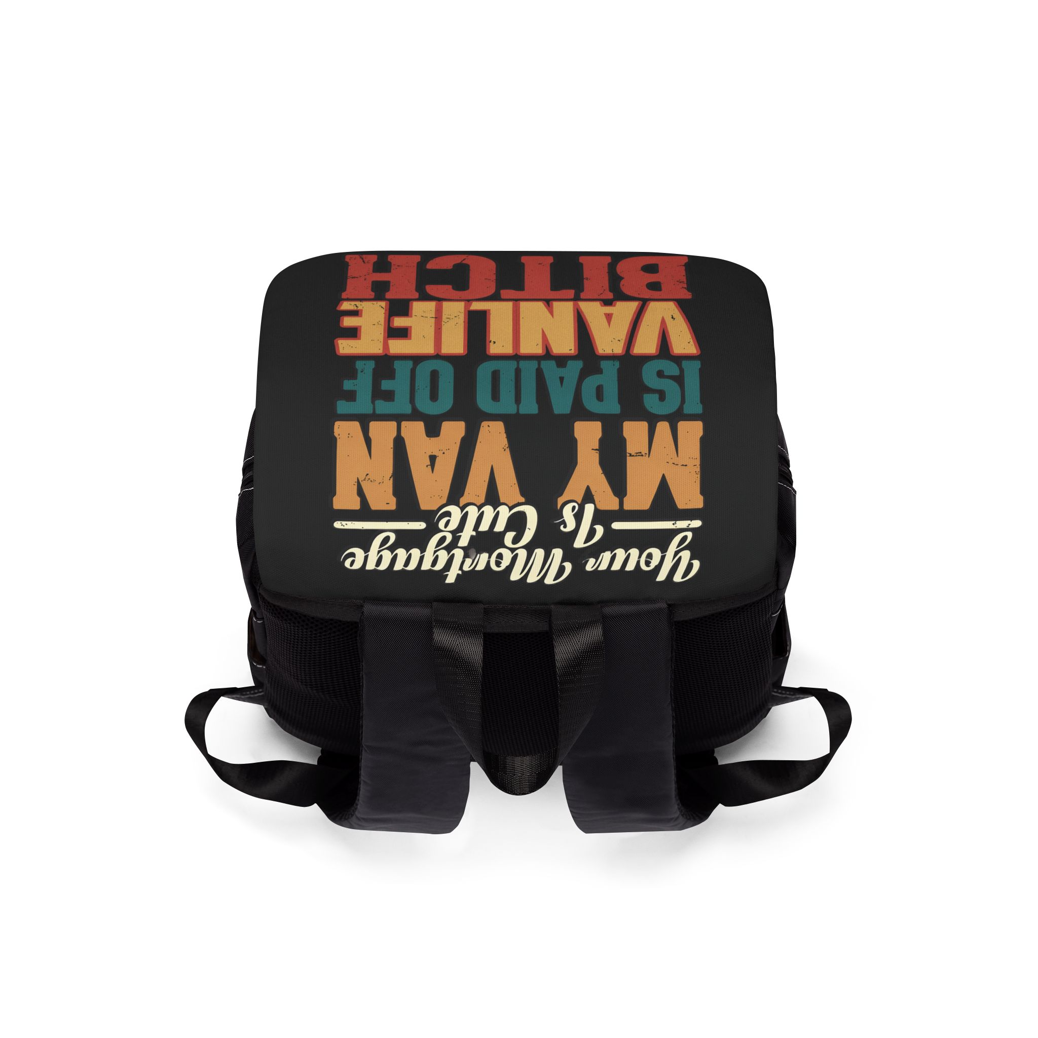 14052178777024546805_2048.jpeg Unisex Casual Shoulder Backpack — "Your Mortgage Is Cute" Design F**K-Line