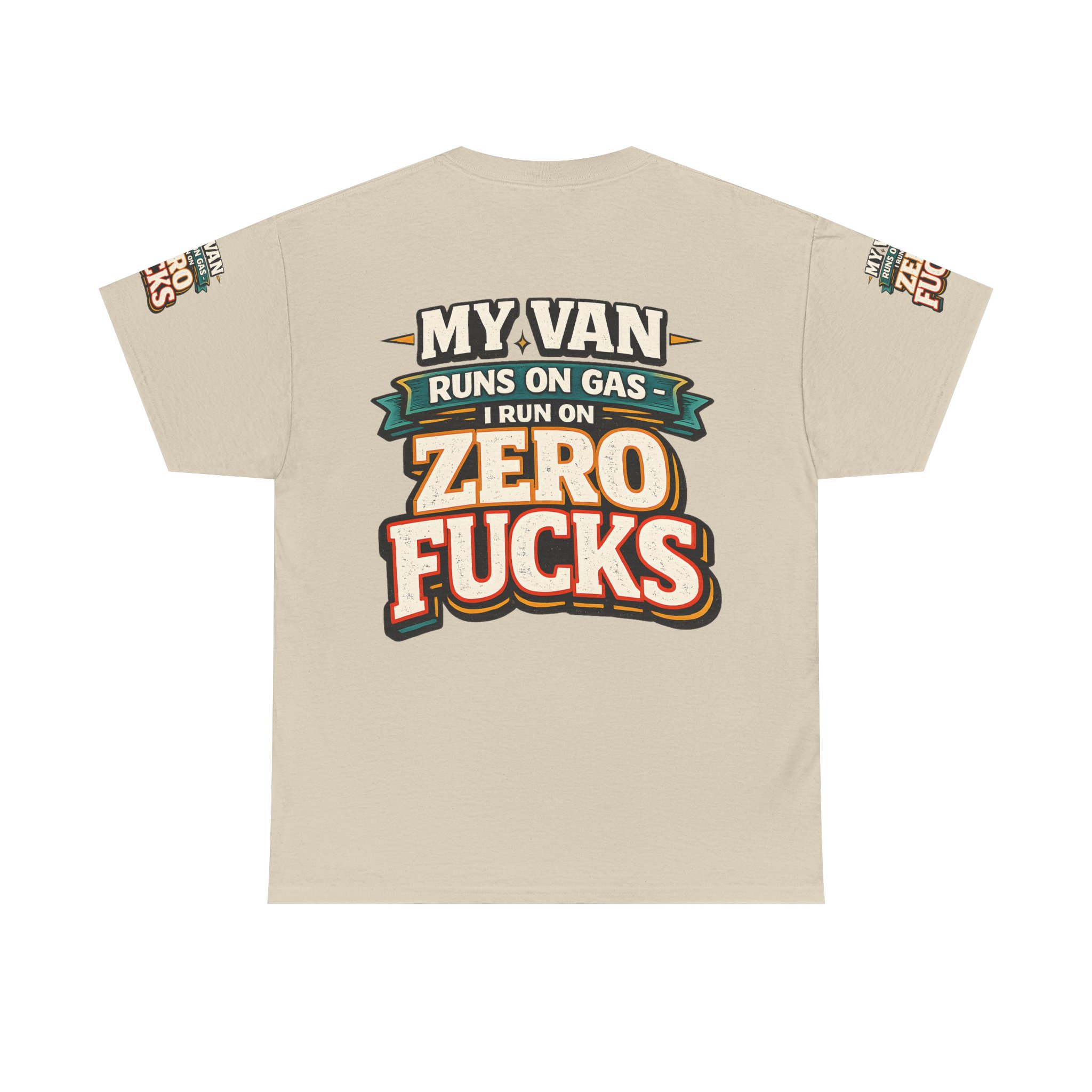 Unisex Heavy Cotton Tee — "My Van Runs On Gas" Design F**K-Line