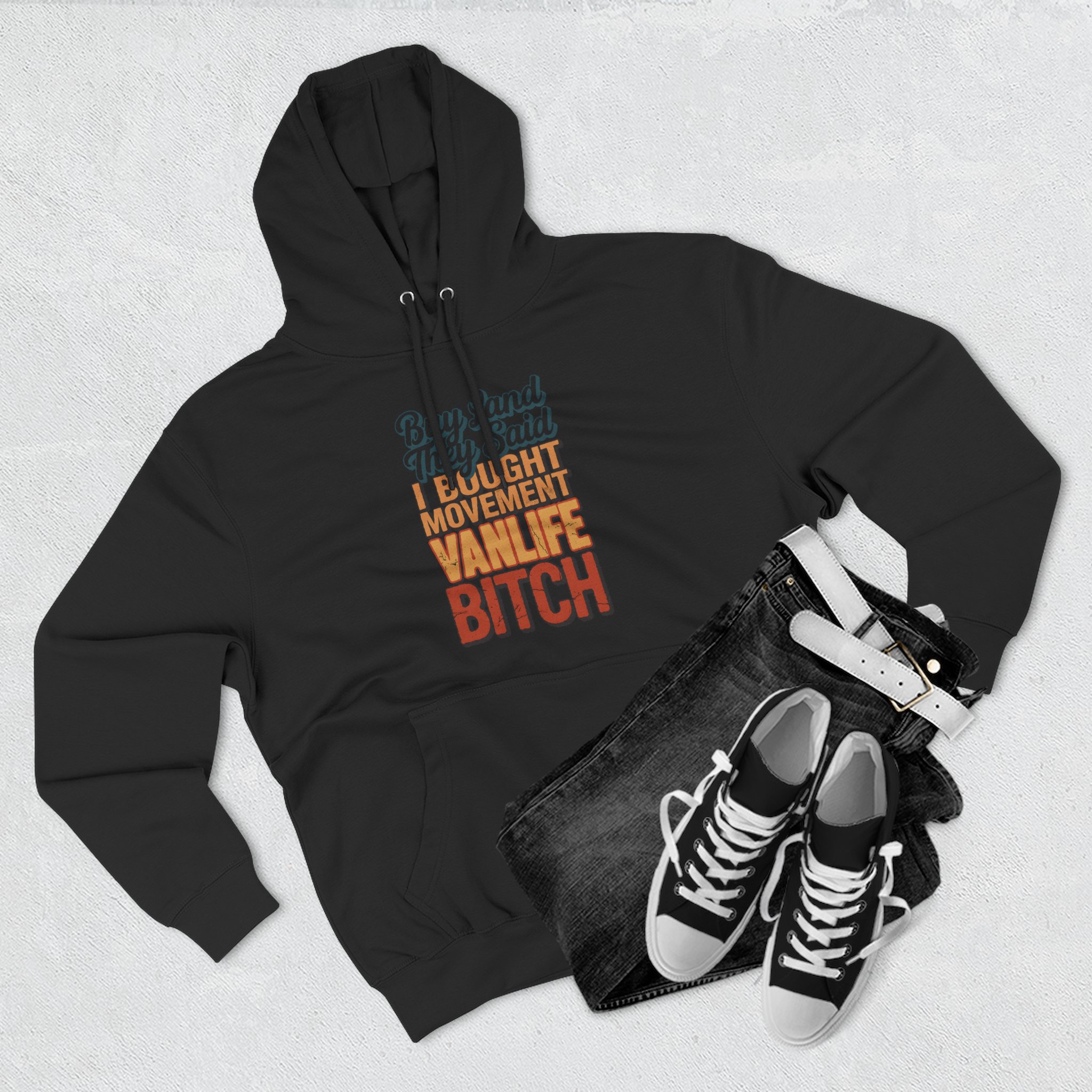 140748788319263256_2048.jpeg Three-Panel Fleece Hoodie - "Buy Land They Said" Design F**K-Line