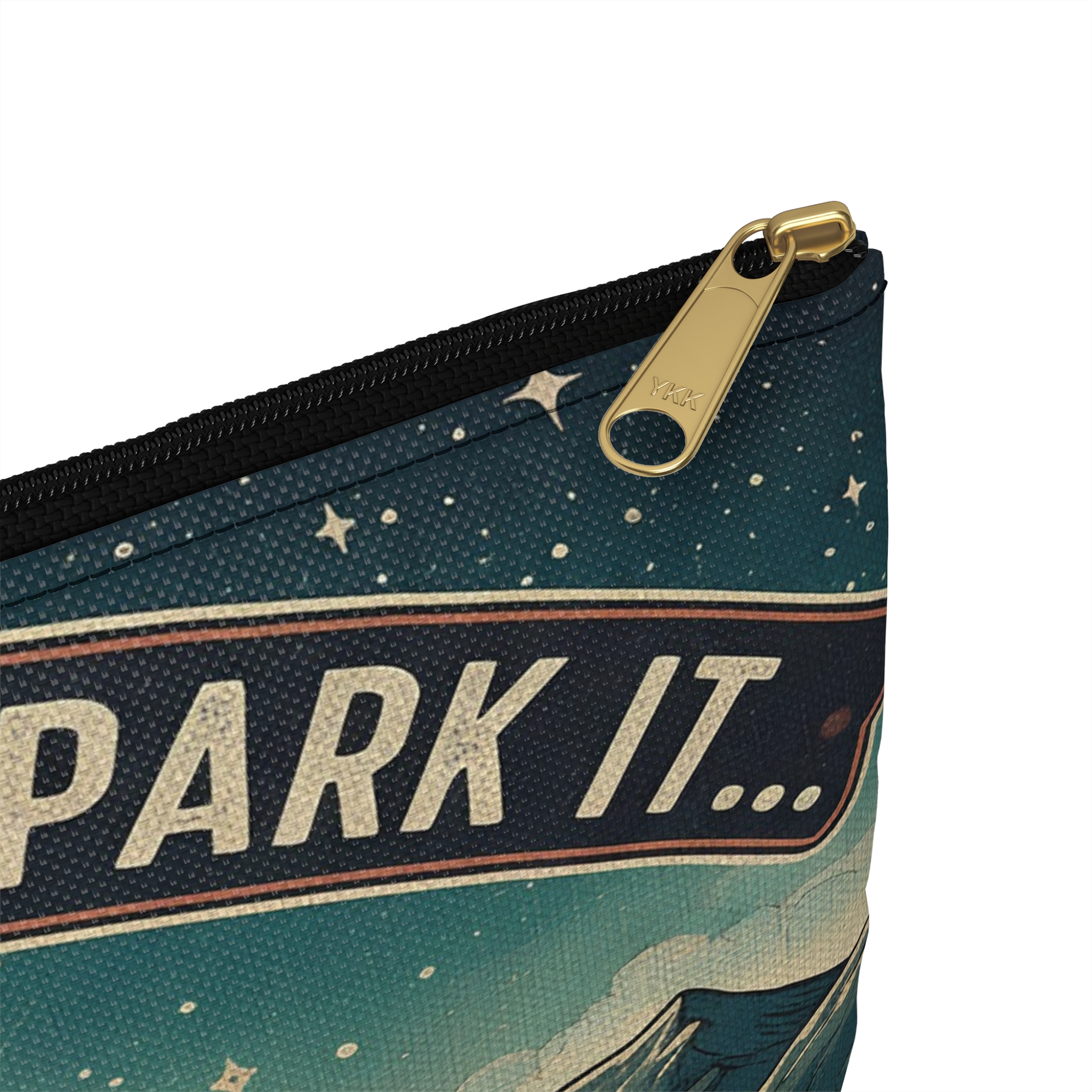 Accessory Pouch — "Home Is Where You Park It- But The View Keeps Changing" Camper Zip Pouch