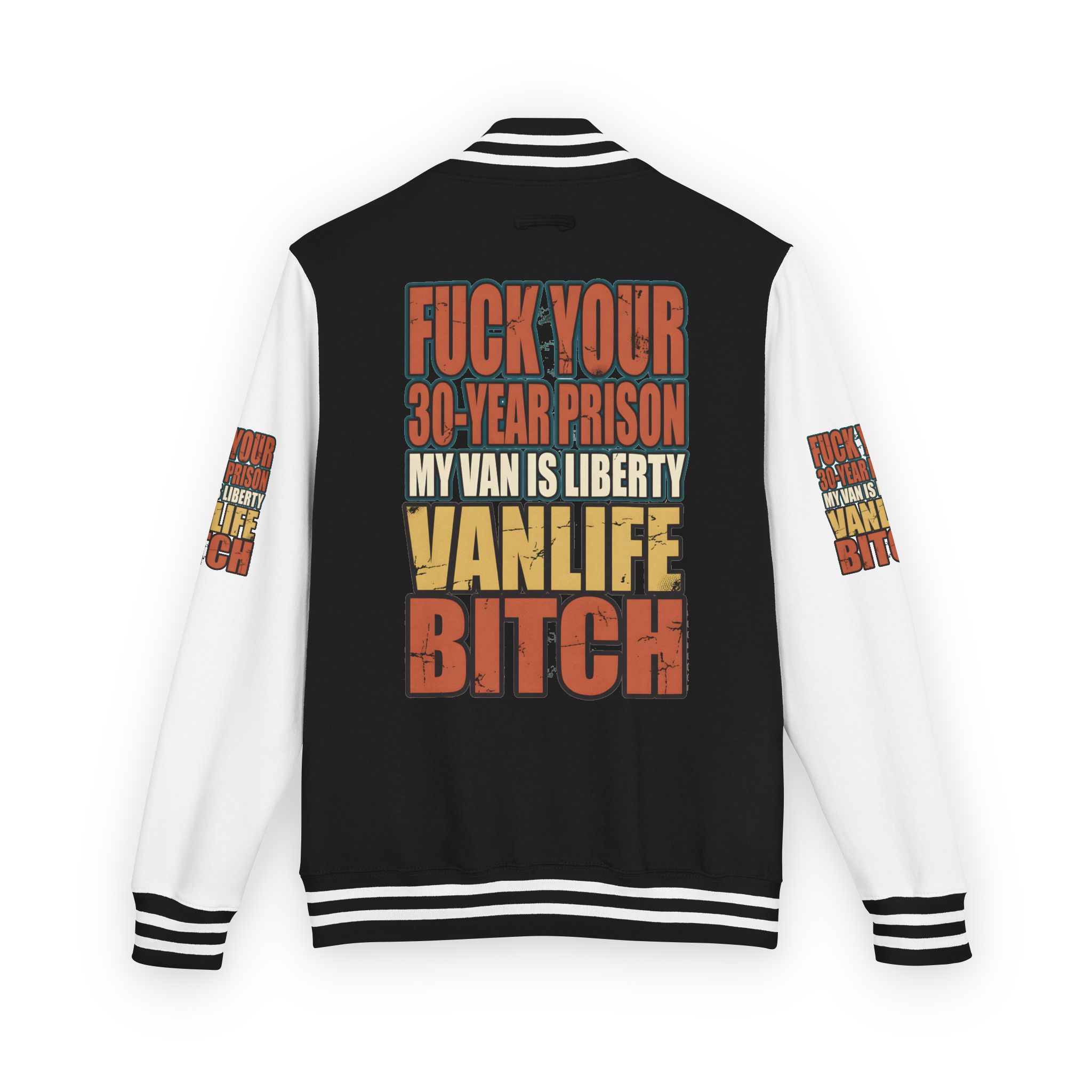 Unisex Heavyweight Letterman Jacket — "Fuck Your 30 Year" Design F**K-Line