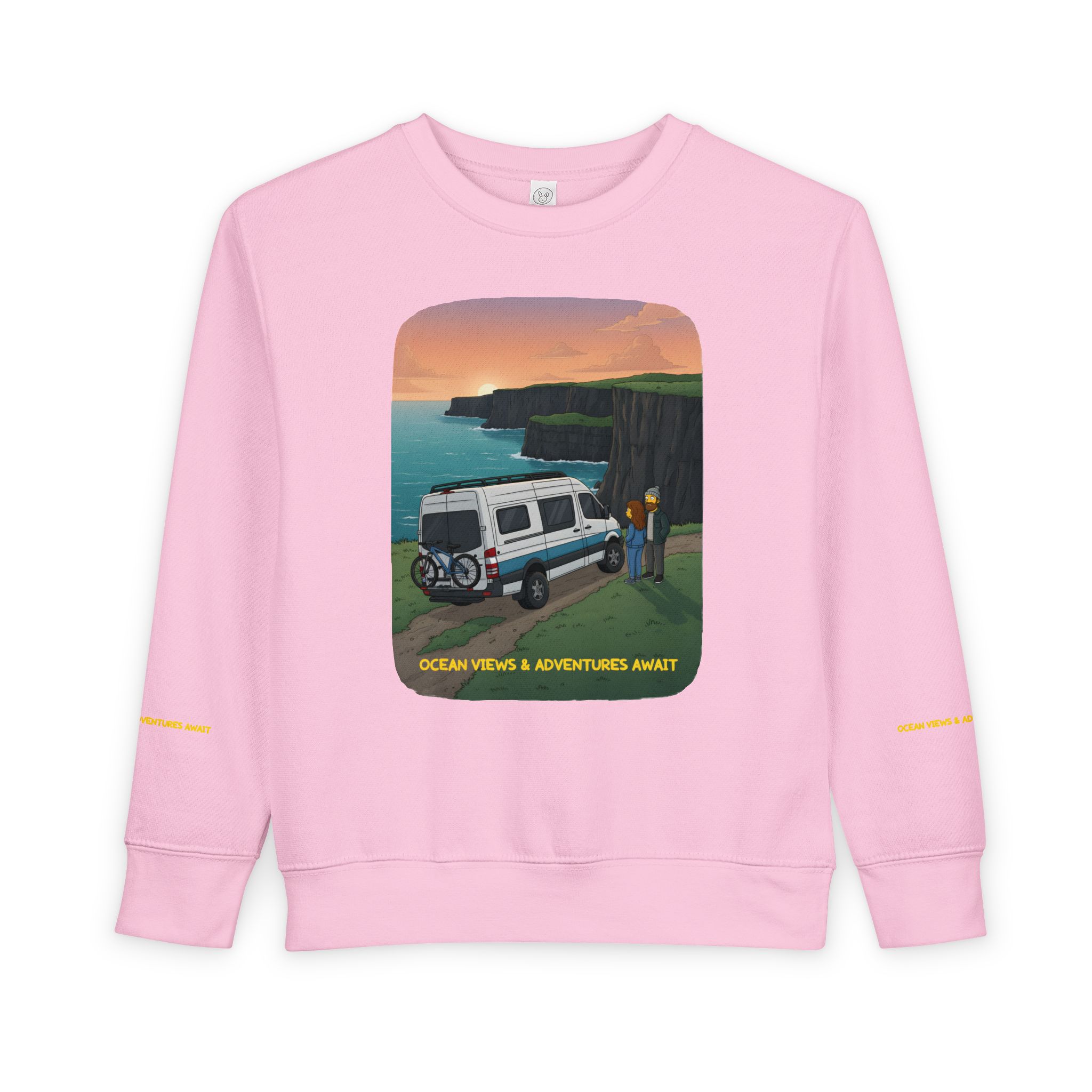 Toddler Sweatshirt - "Ocean Views-Adventures Awaits" (Design Sitcom-Line)