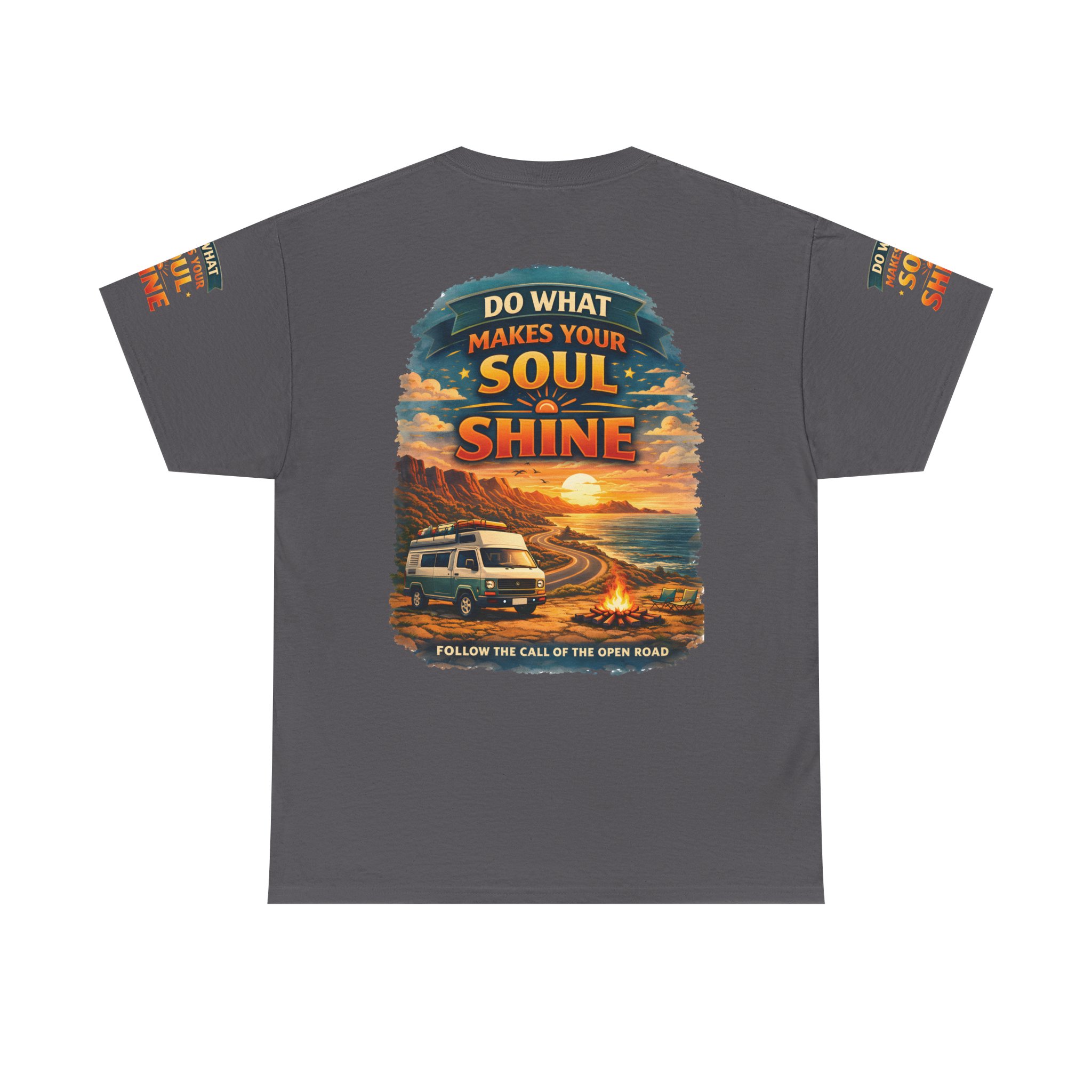 Unisex Heavy Cotton Tee — "Do What Makes Your Soul Shine" Design Scenic-Line