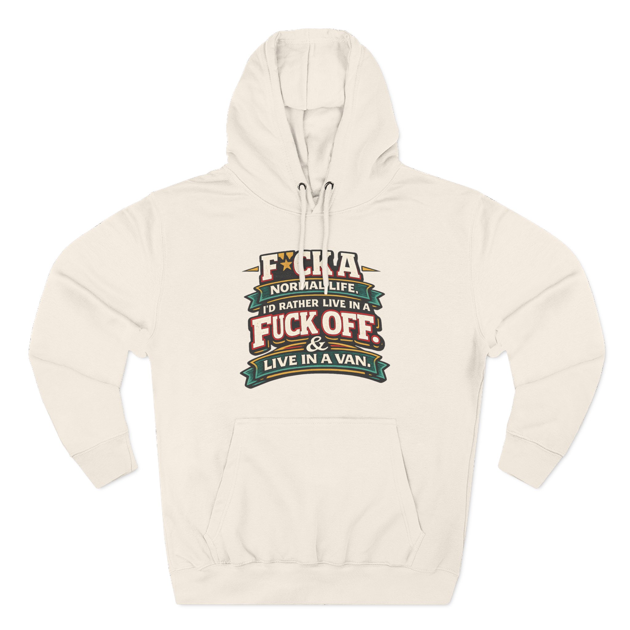 14097320296868823017_2048.jpeg Three-Panel Fleece Hoodie - "Fuck A Normal Life" Design F**K-Line
