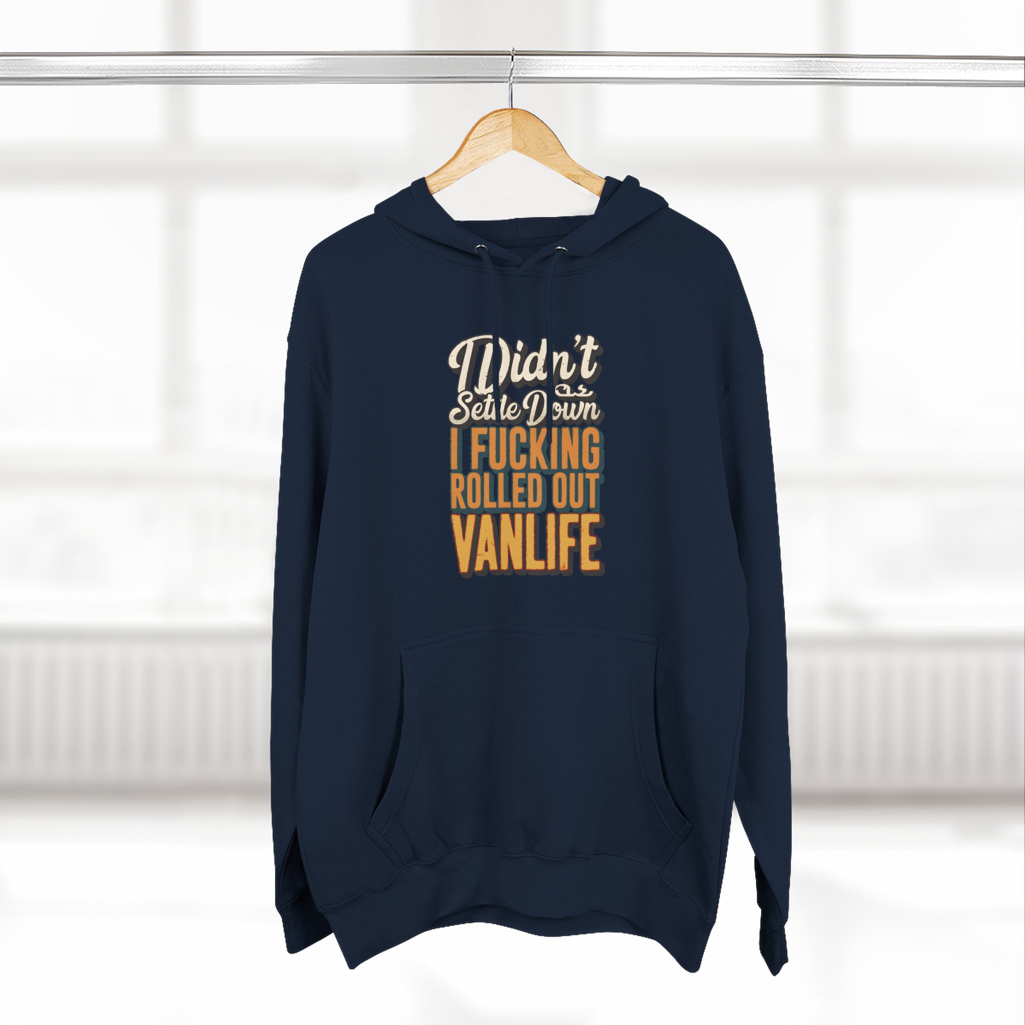 Three-Panel Fleece Hoodie - "Dind´t Settle Down" Design F**K-Line