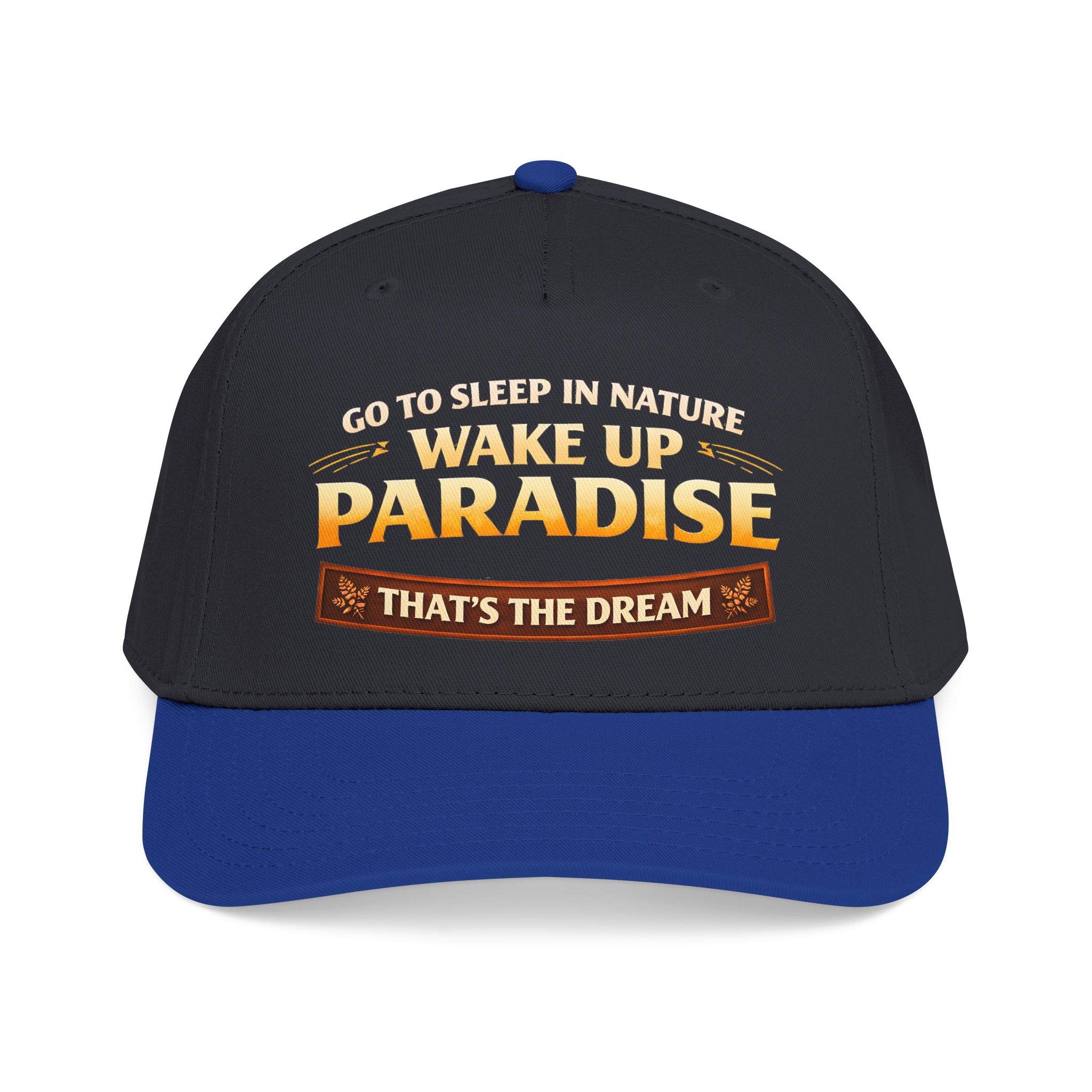 Baseball Cap - "Go sleep Nature-Wake Up Paradise" Design Scenic-Line