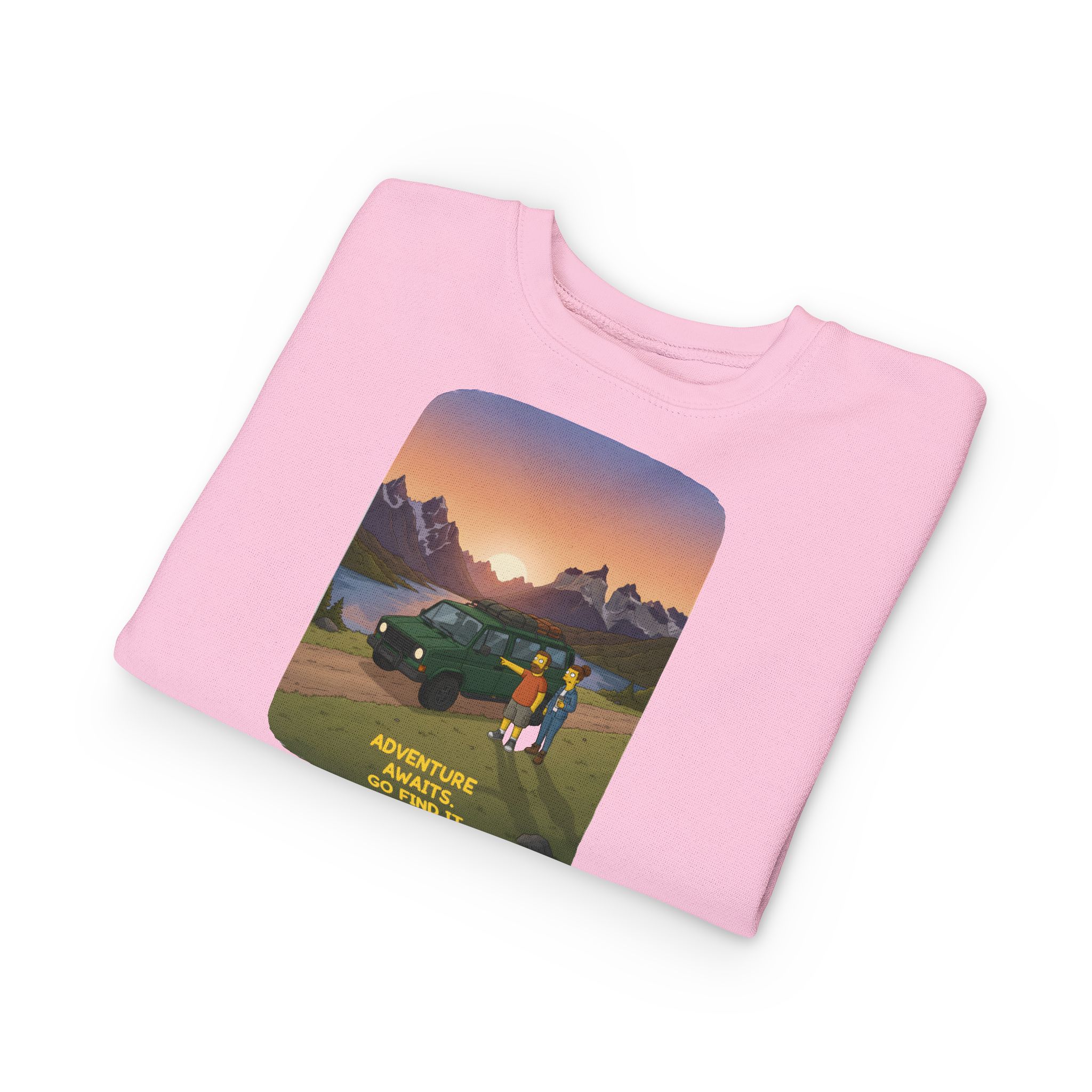 Toddler Sweatshirt - "Adventure Awaits-Go Find It" (Design Sitcom-Line)