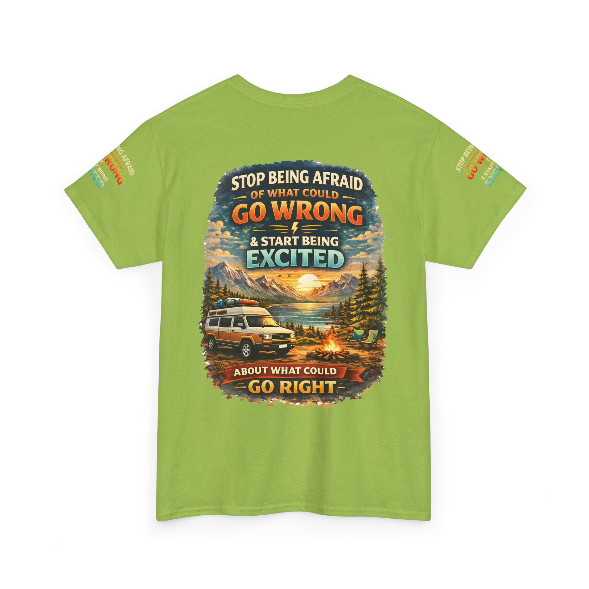 14125911693699351577_2048.jpeg Unisex Heavy Cotton Tee — "Stop Being Afraid Of What Could Go Wrong" Design Scenic-Line