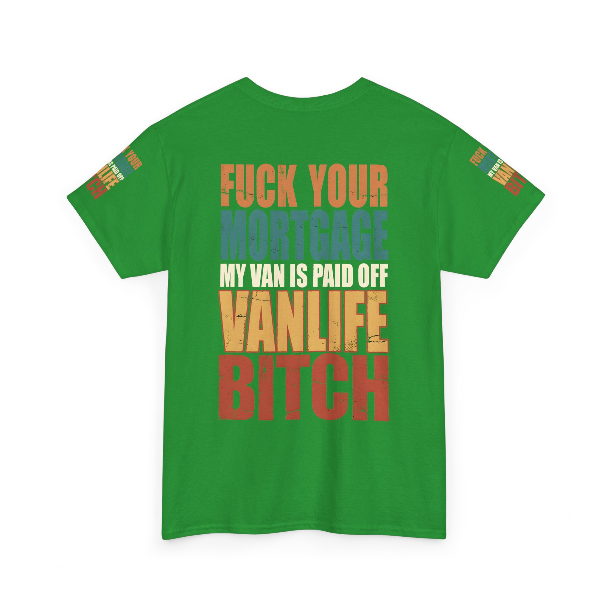 Unisex Heavy Cotton Tee — "Fuck Your Mortgage" Design F**K-Line