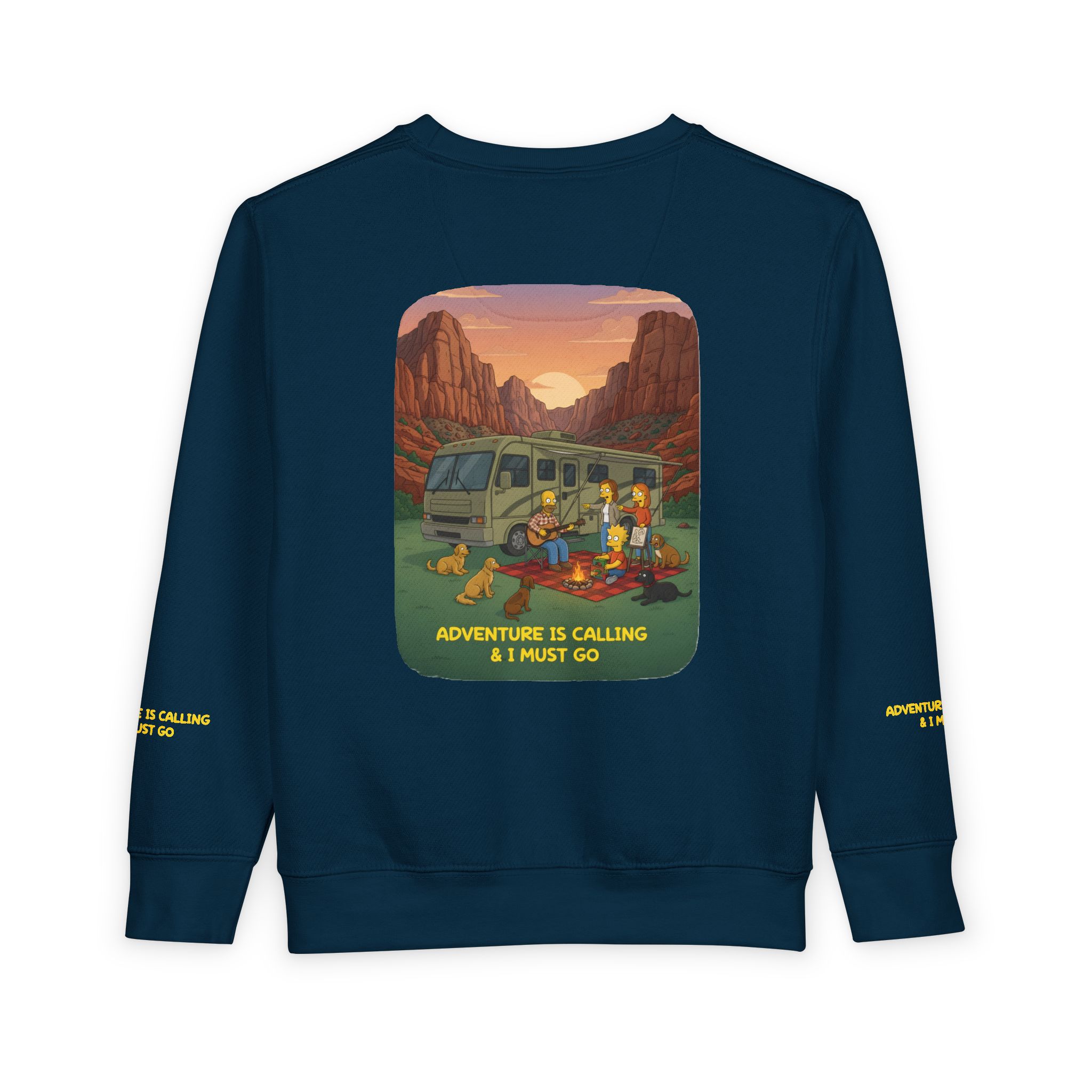 Toddler Sweatshirt - "Adventure Is Calling-I Must Go" (Design Sitcom-Line)