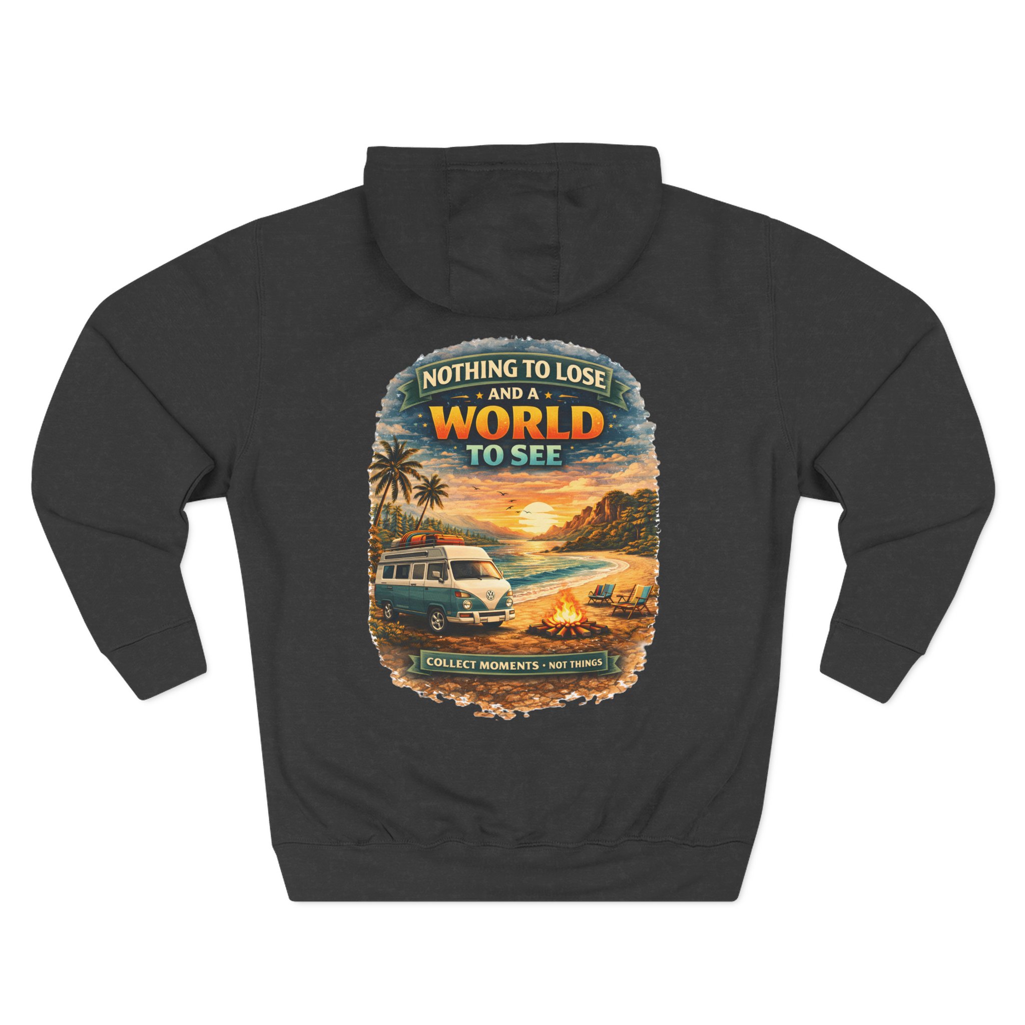 Three-Panel Fleece Hoodie - "Nothing To Lose" Design Scenic-Line