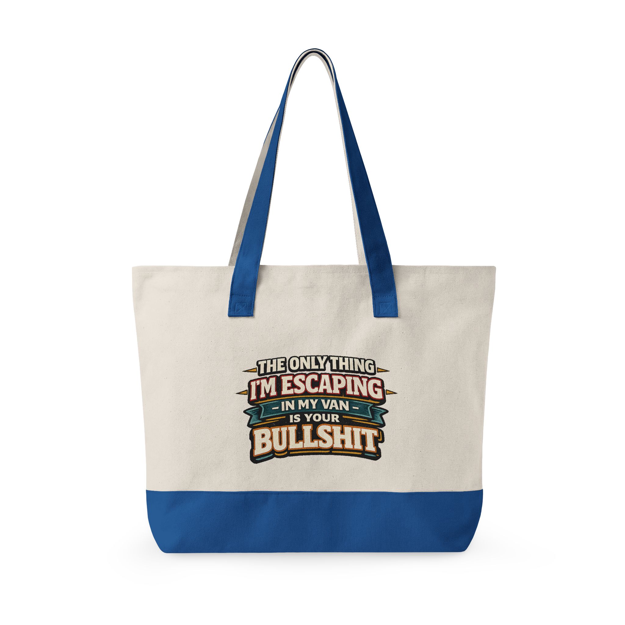 Zippered Canvas Tote — "The Only Thing Im Escaping" (Design F**K-Line)